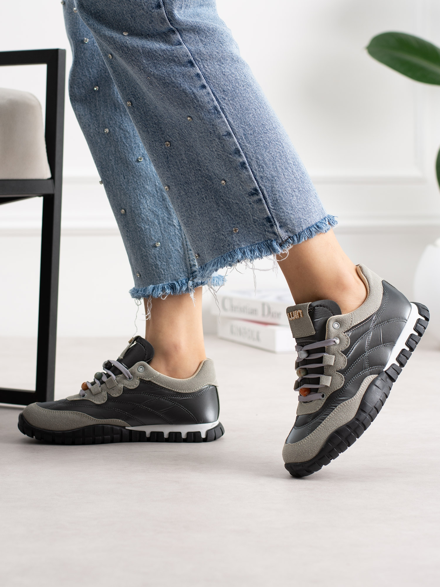 CORTİNA Gri Bağcıklı Kadın Sneakers