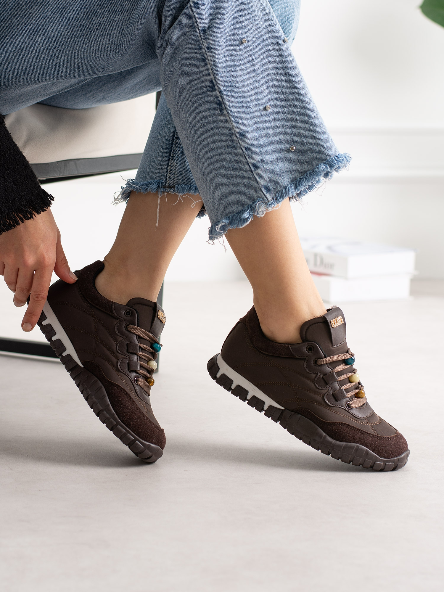 CORTİNA Kahve Bağcıklı Kadın Sneakers