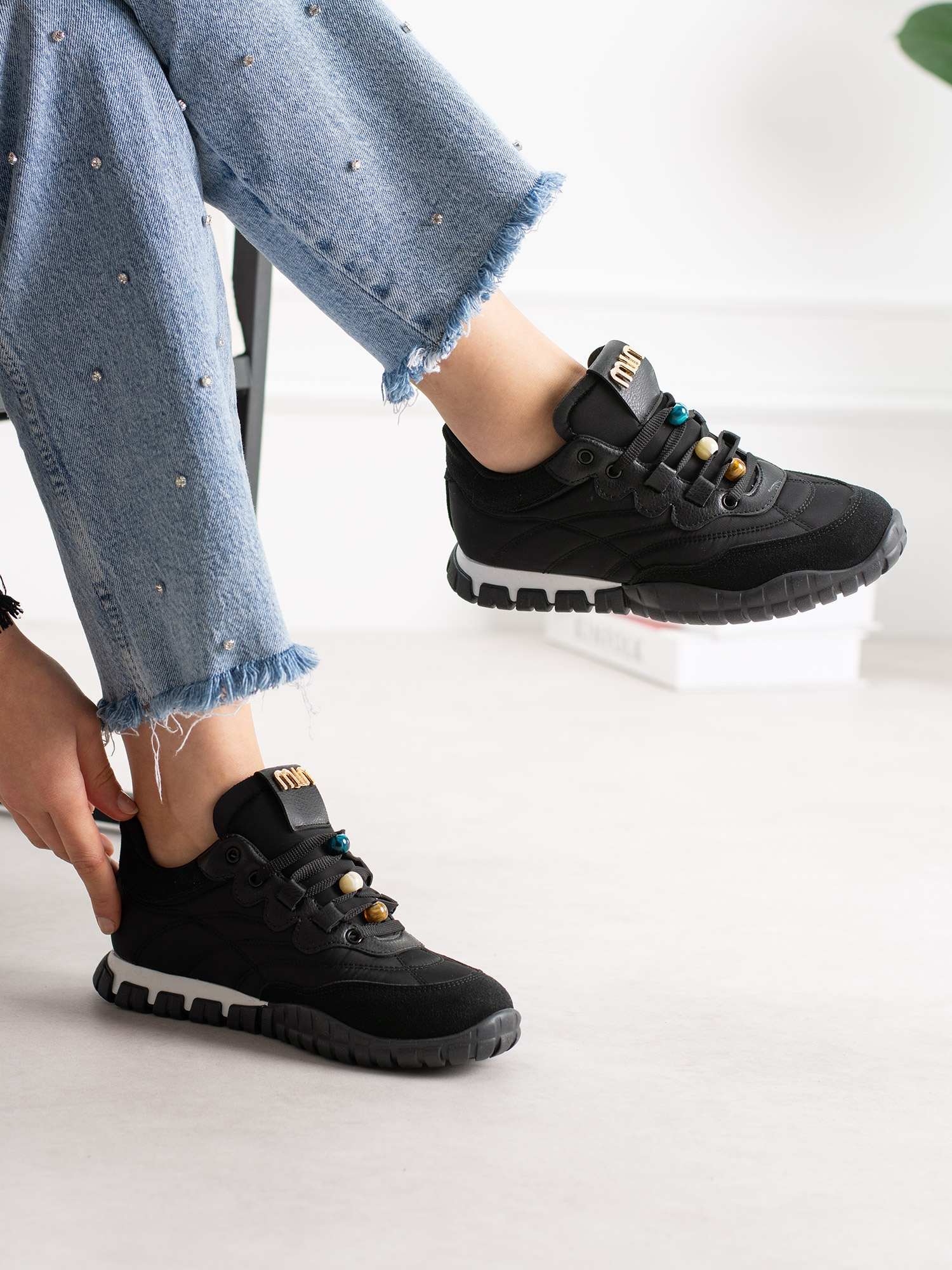 CORTİNA Siyah Bağcıklı Kadın Sneakers