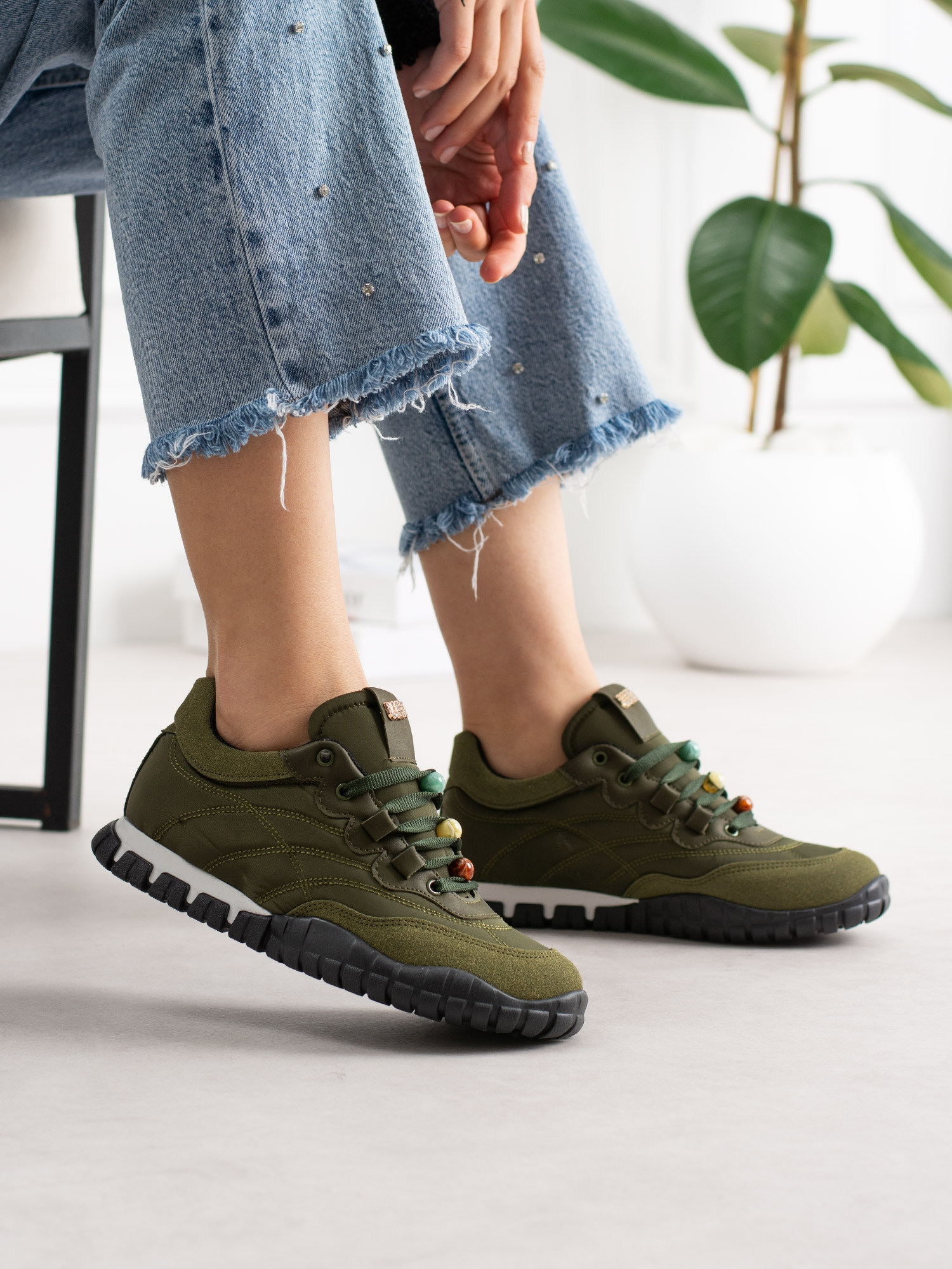 CORTİNA Yeşil Bağcıklı Kadın Sneakers