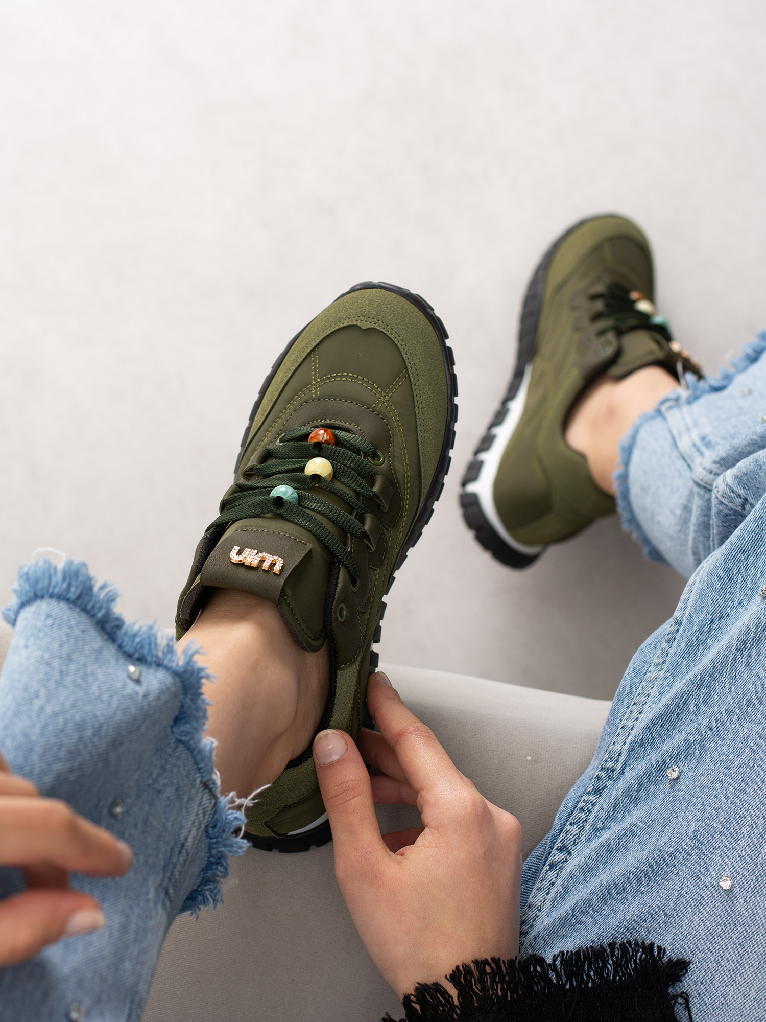 CORTİNA Yeşil Bağcıklı Kadın Sneakers
