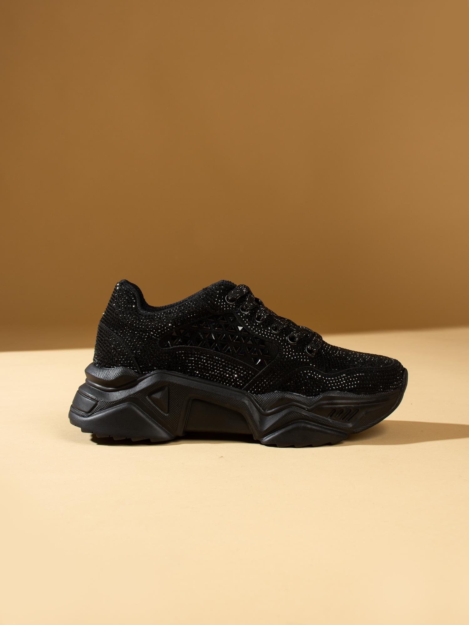 ELLA Siyah Taşlı Kadın Sneakers