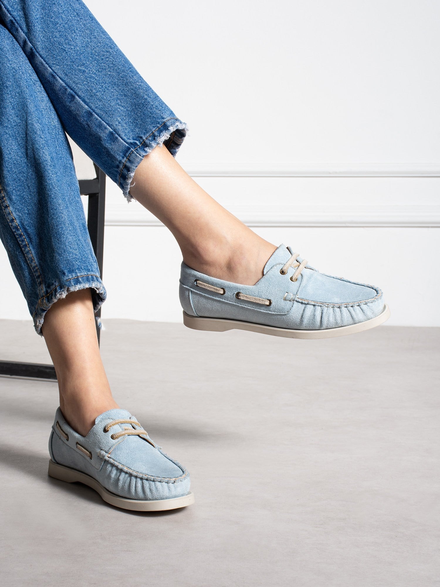 ELMAR Bebe Mavi Bağcıklı Kadın Loafer