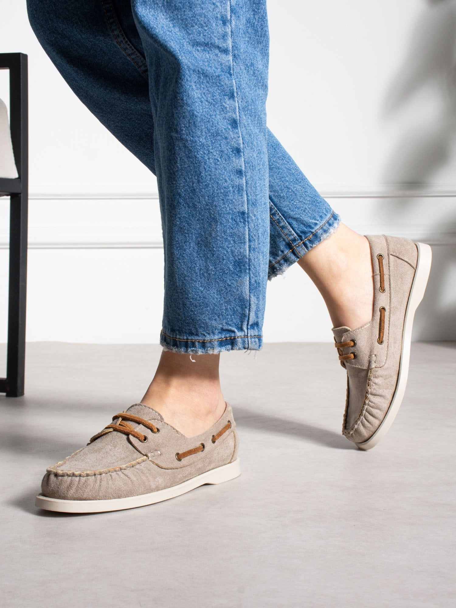 ELMAR Krem Bağcıklı Kadın Loafer