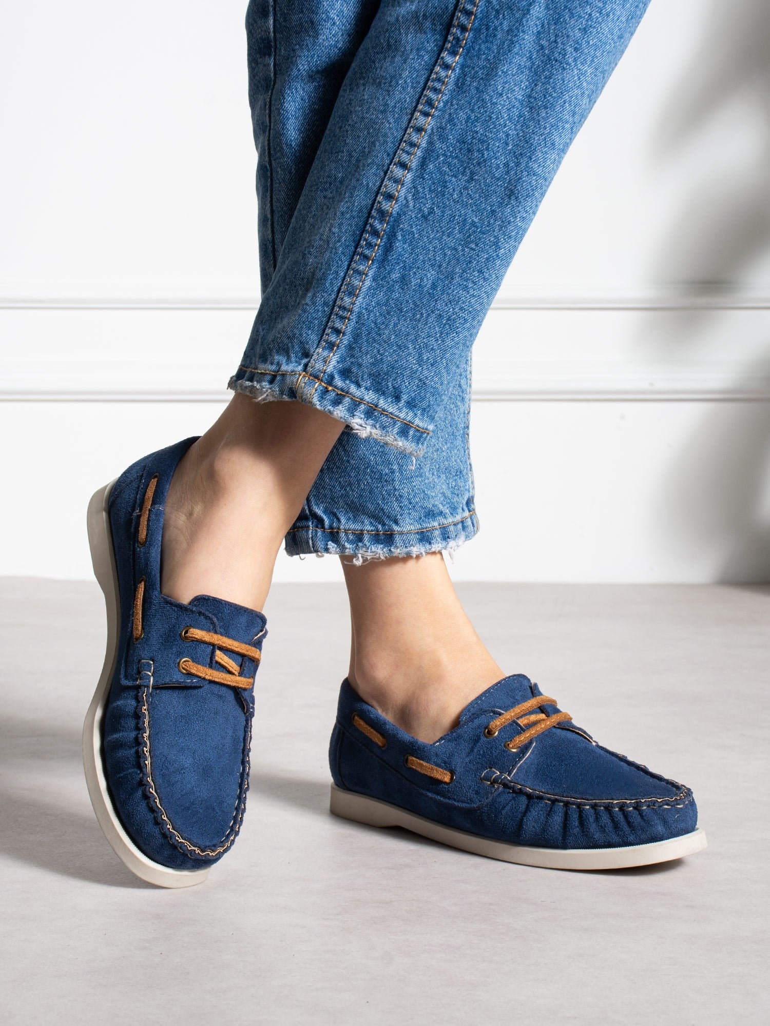 ELMAR Lacivert Bağcıklı Kadın Loafer