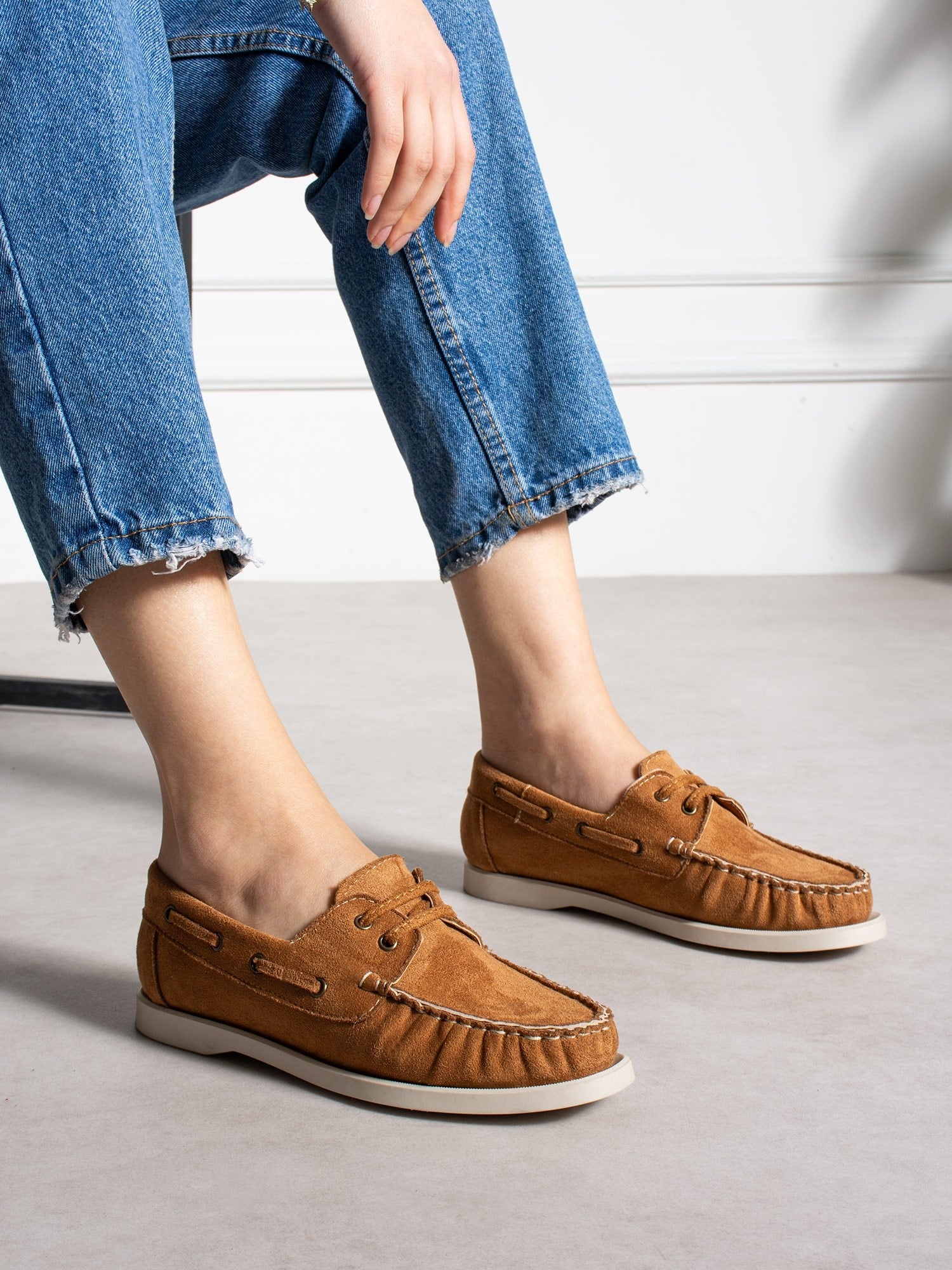 ELMAR Taba Bağcıklı Kadın Loafer