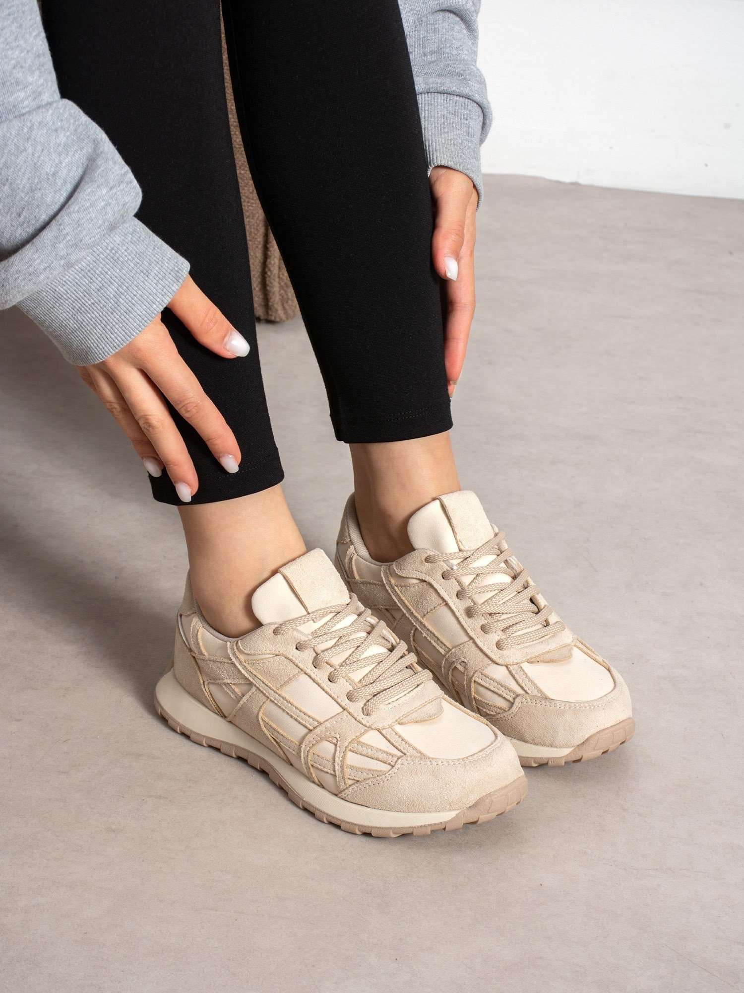 ELVİA Krem Kadın Sneakers