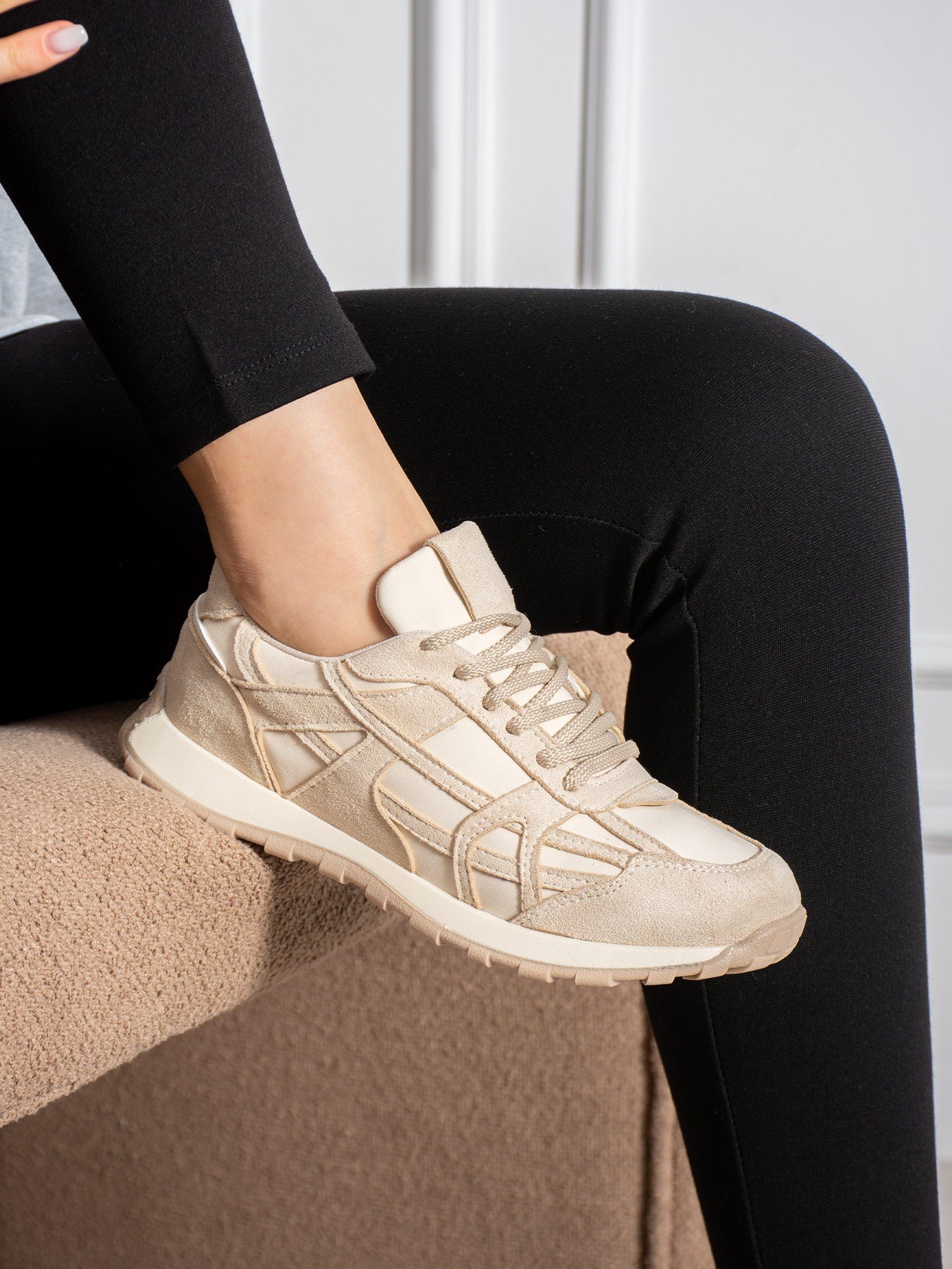 ELVİA Krem Kadın Sneakers