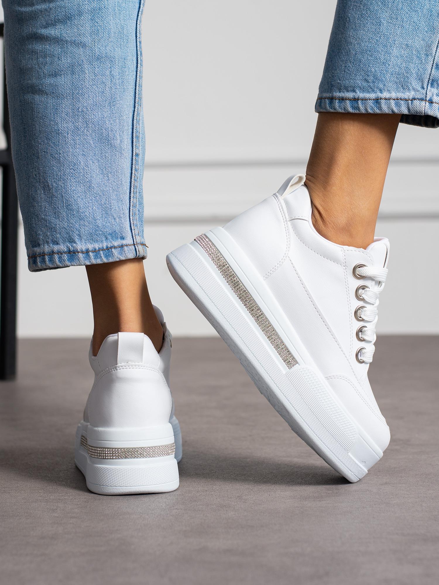 FEMİ Beyaz Taş Detay Kadın Sneakers