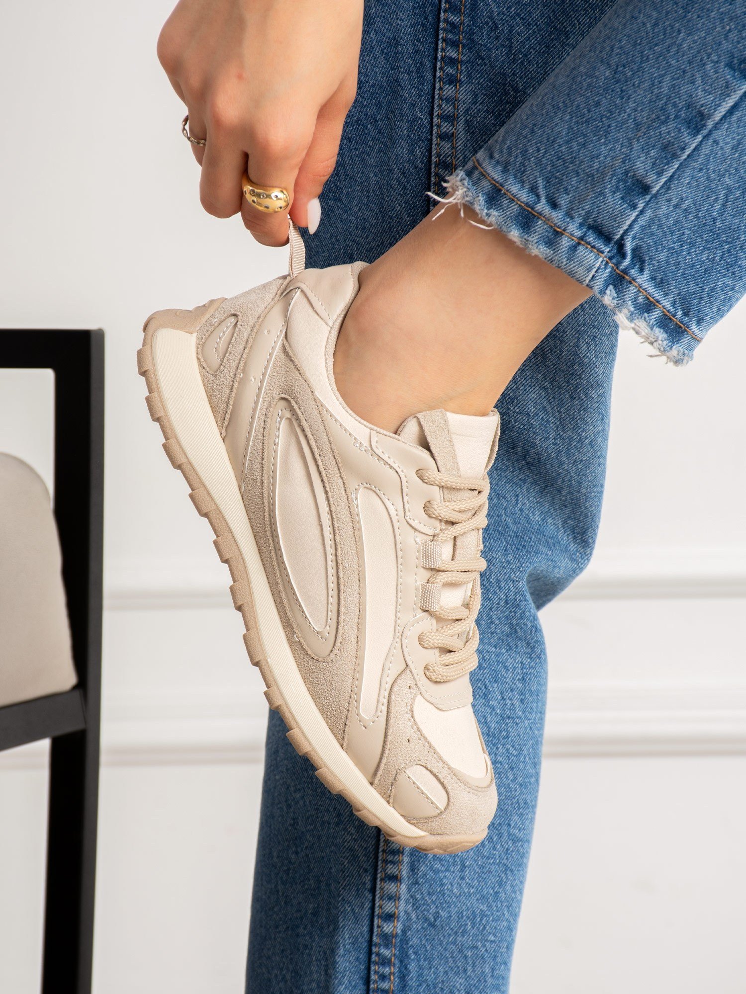 KEVER Krem Kadın Sneakers