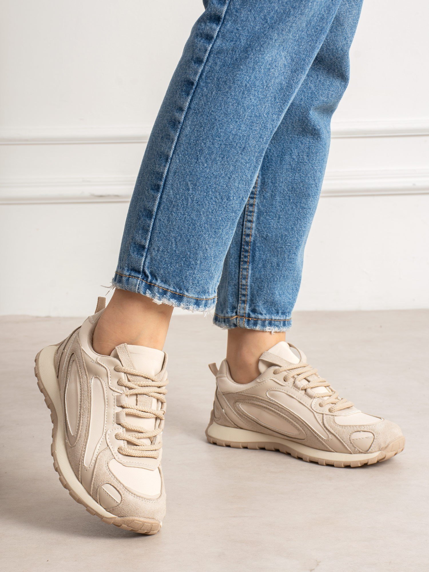 KEVER Krem Kadın Sneakers