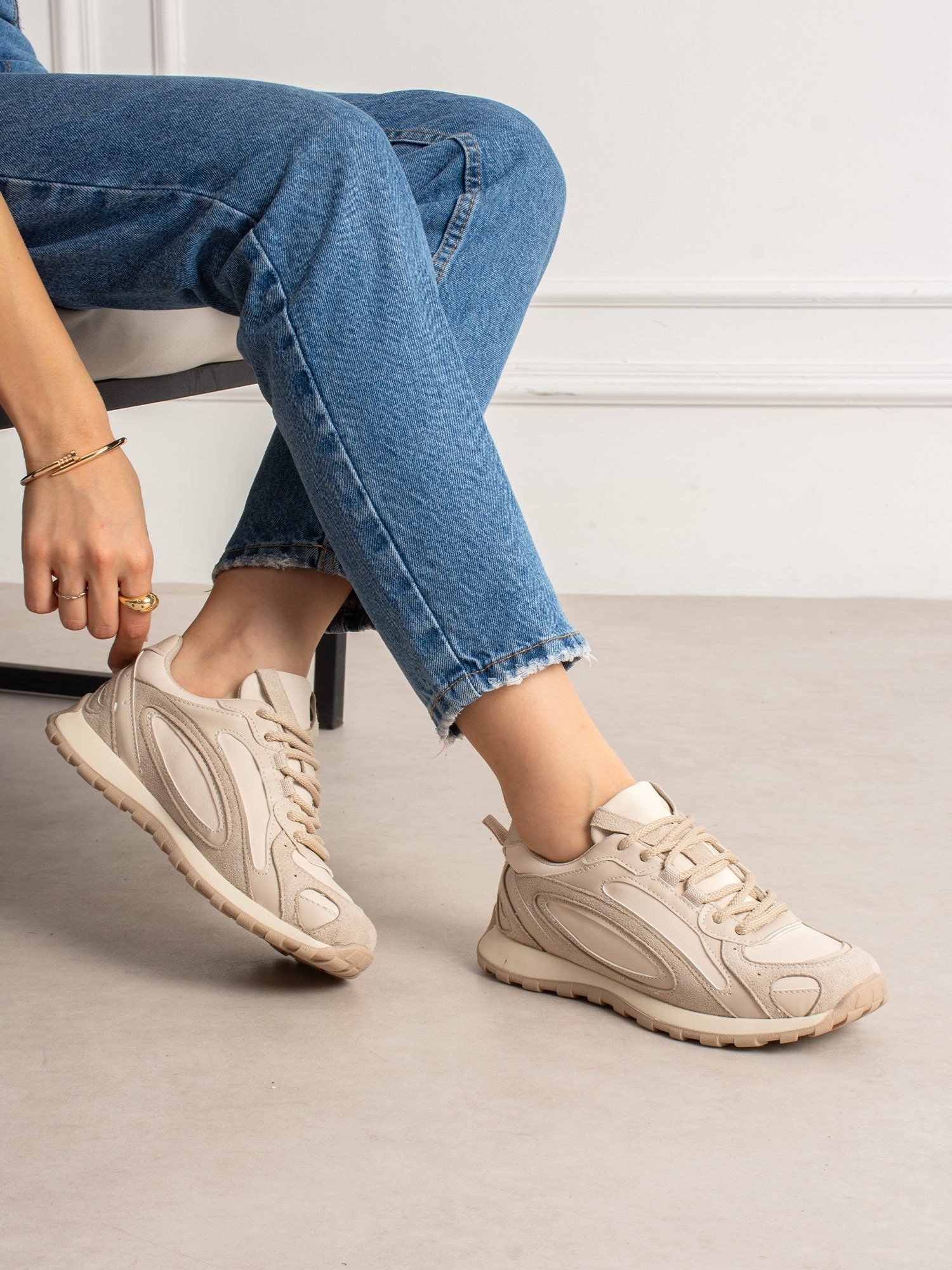 KEVER Krem Kadın Sneakers