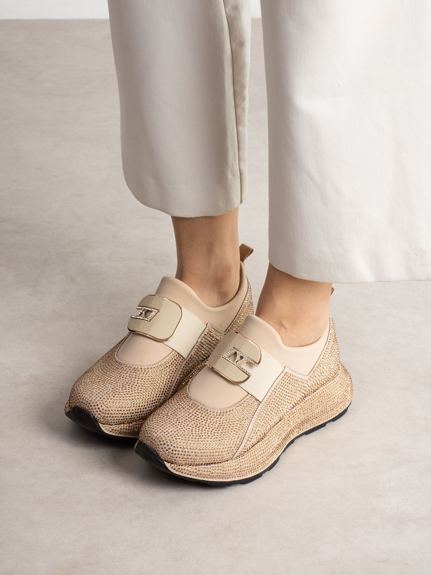 KOTSENG Vizon Taşlı Kadın Sneakers