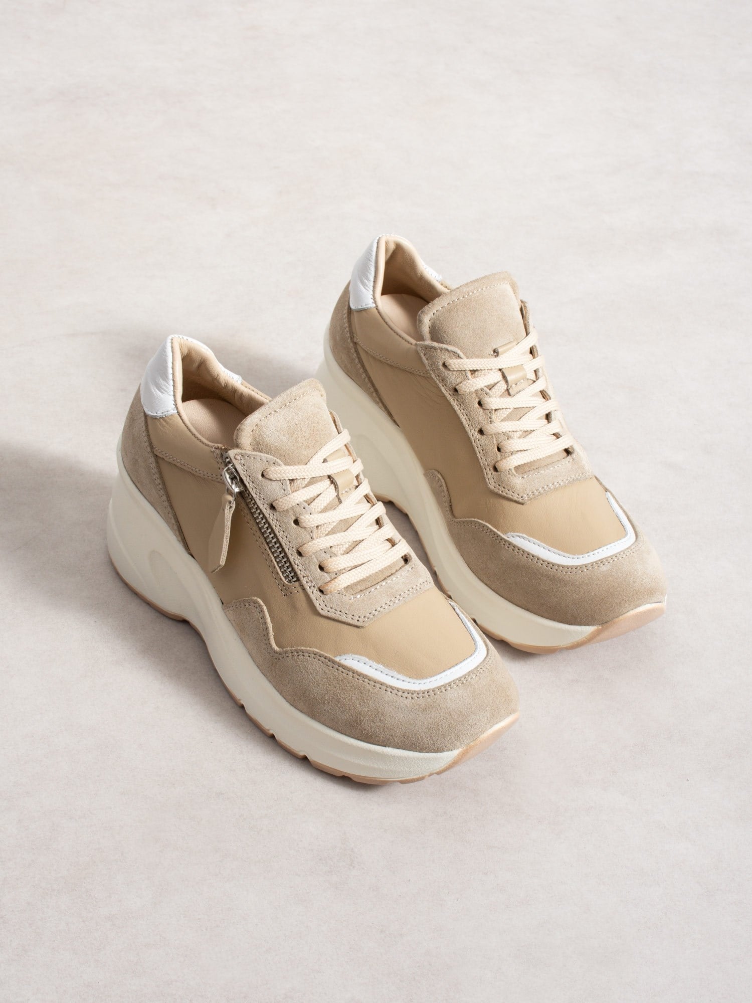 LARİNA Vizon Hakiki Deri Kadın Sneakers