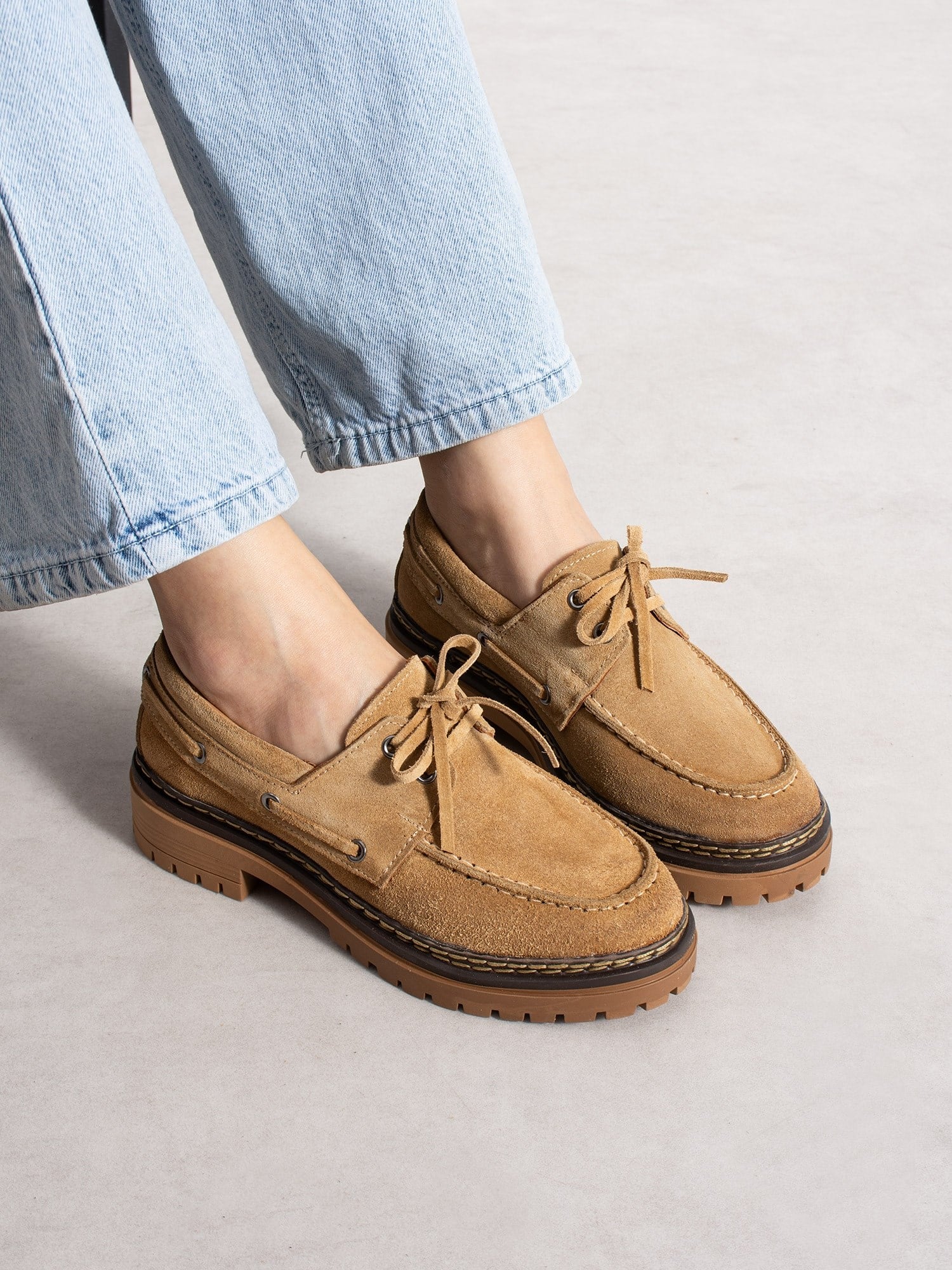 LAVENTO Vizon Hakiki Deri Kadın Loafer