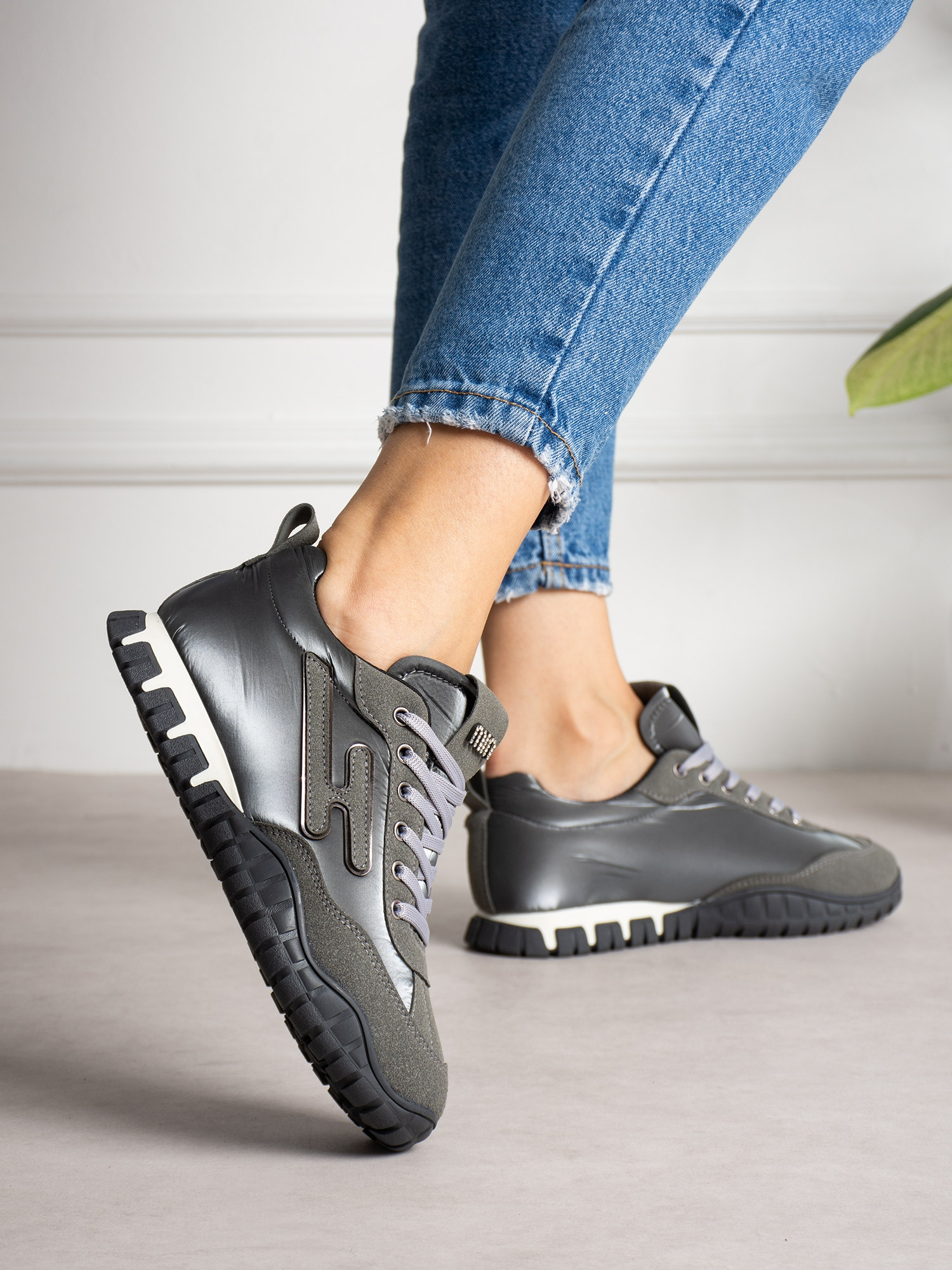 LEGNO Gri Kadın Sneakers