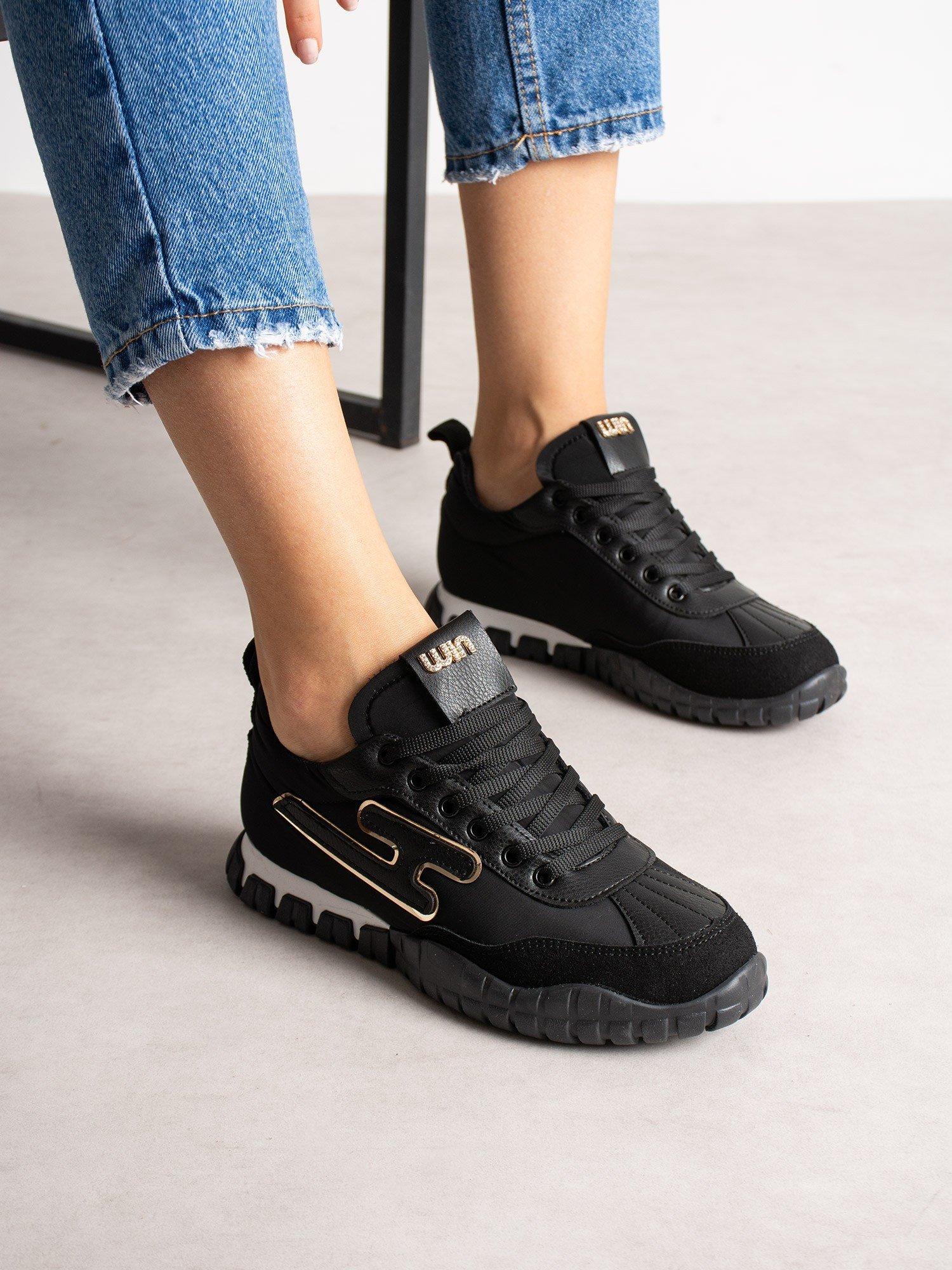 LEGNO Siyah Kadın Sneakers