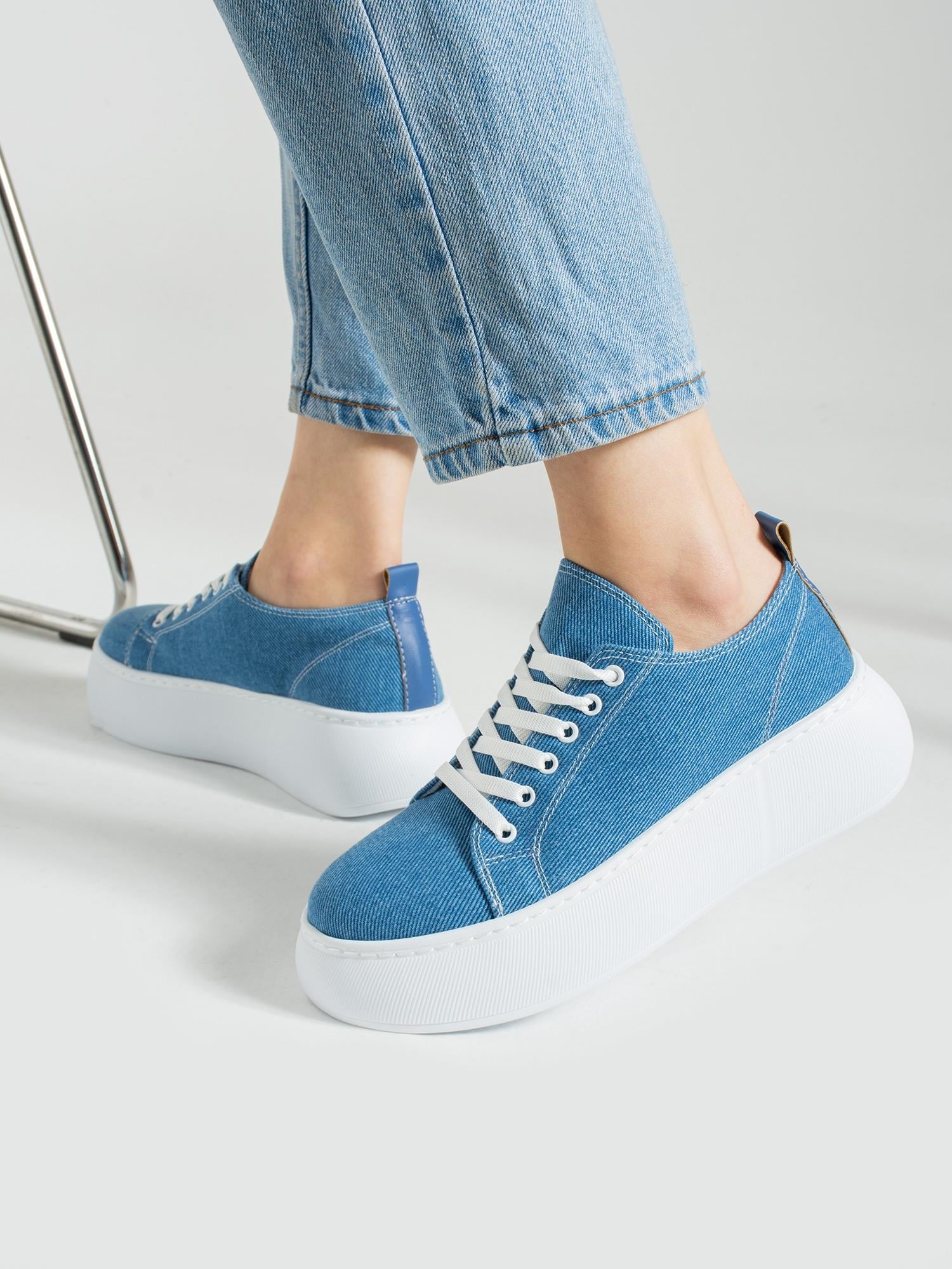 LOLA Mavi Kot Kadın Sneakers