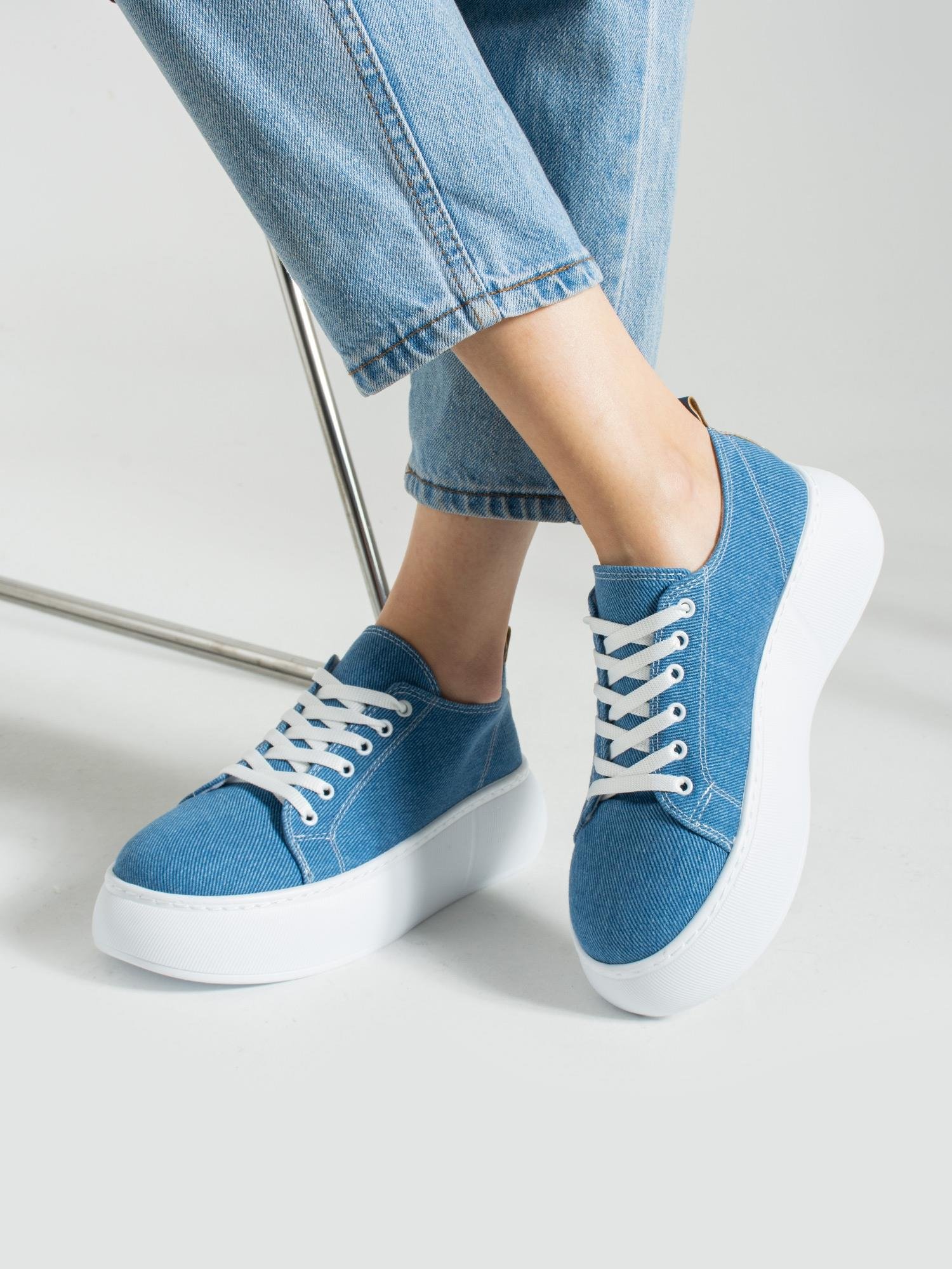 LOLA Mavi Kot Kadın Sneakers