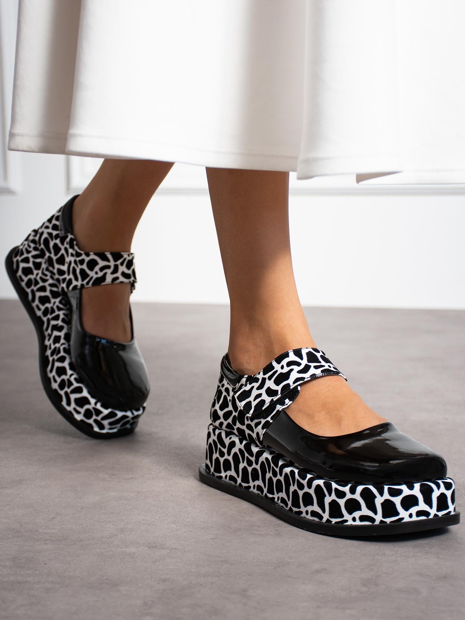 LUBA Beyaz Zebra Kadın Loafer