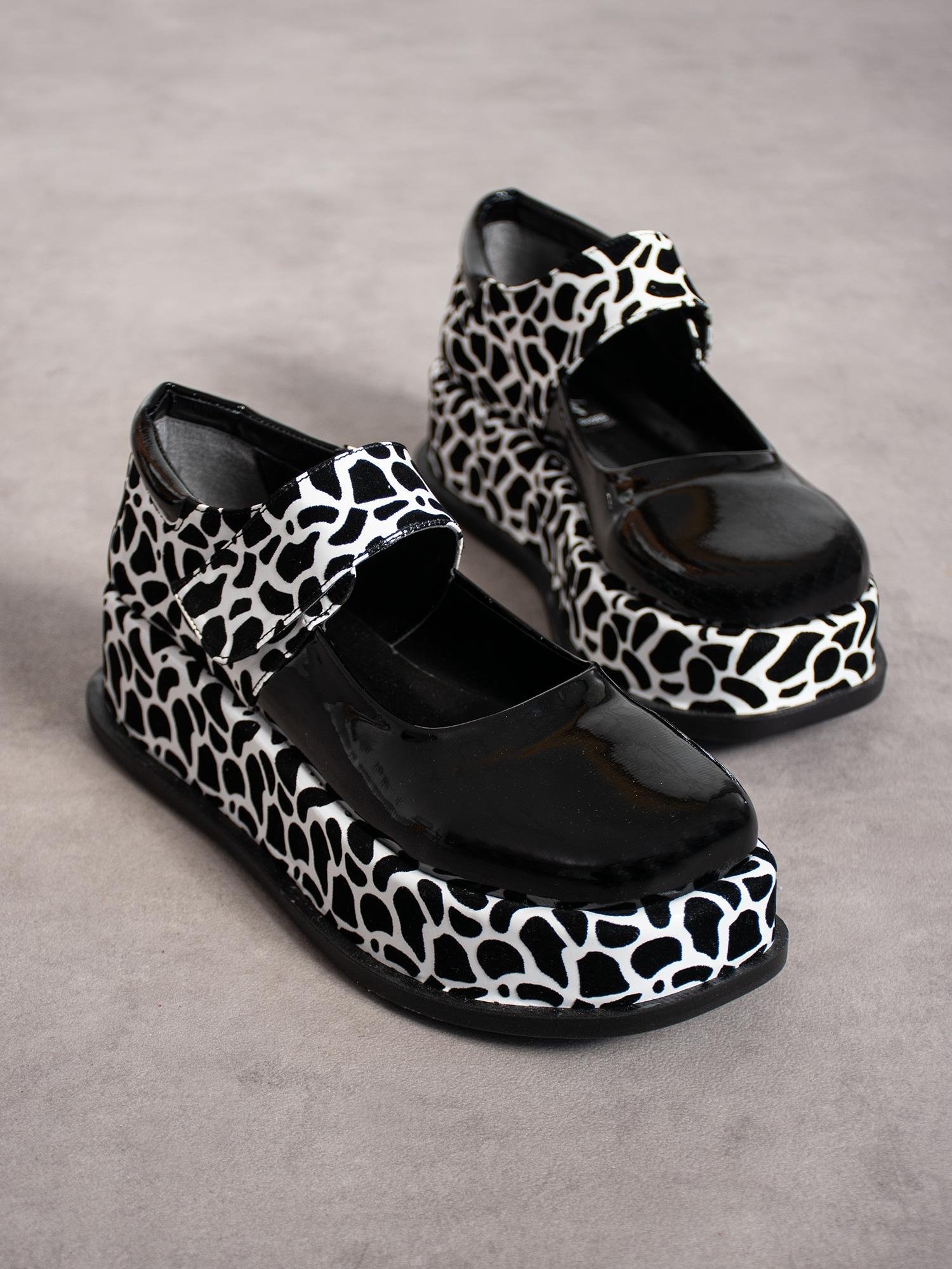 LUBA Beyaz Zebra Kadın Loafer