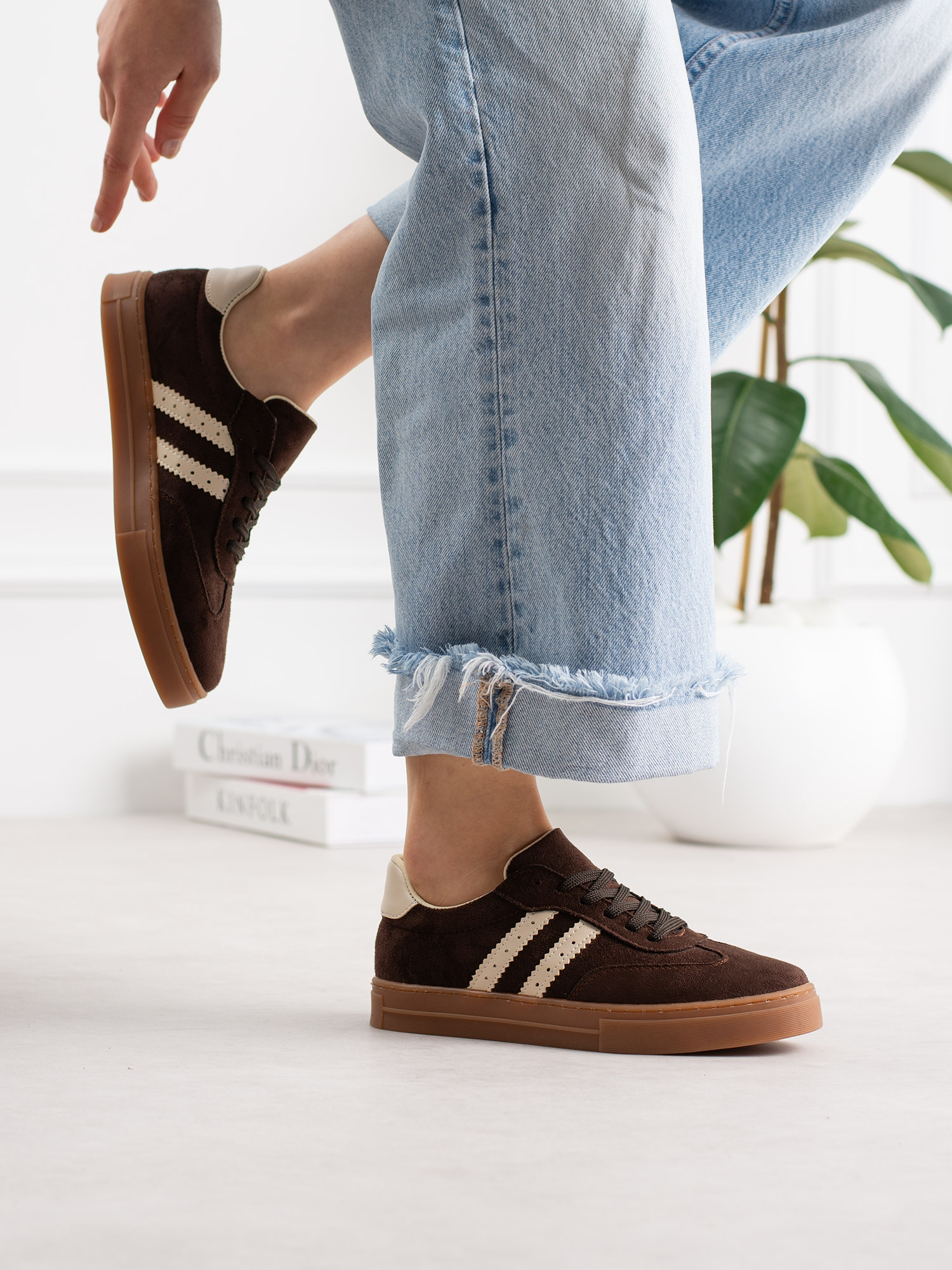 LUCCA Kahve Süet Kadın Sneakers