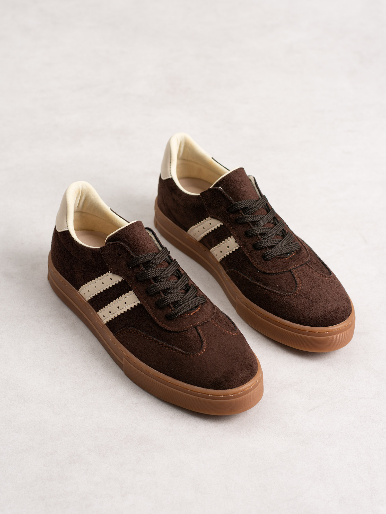 LUCCA Kahve Süet Kadın Sneakers