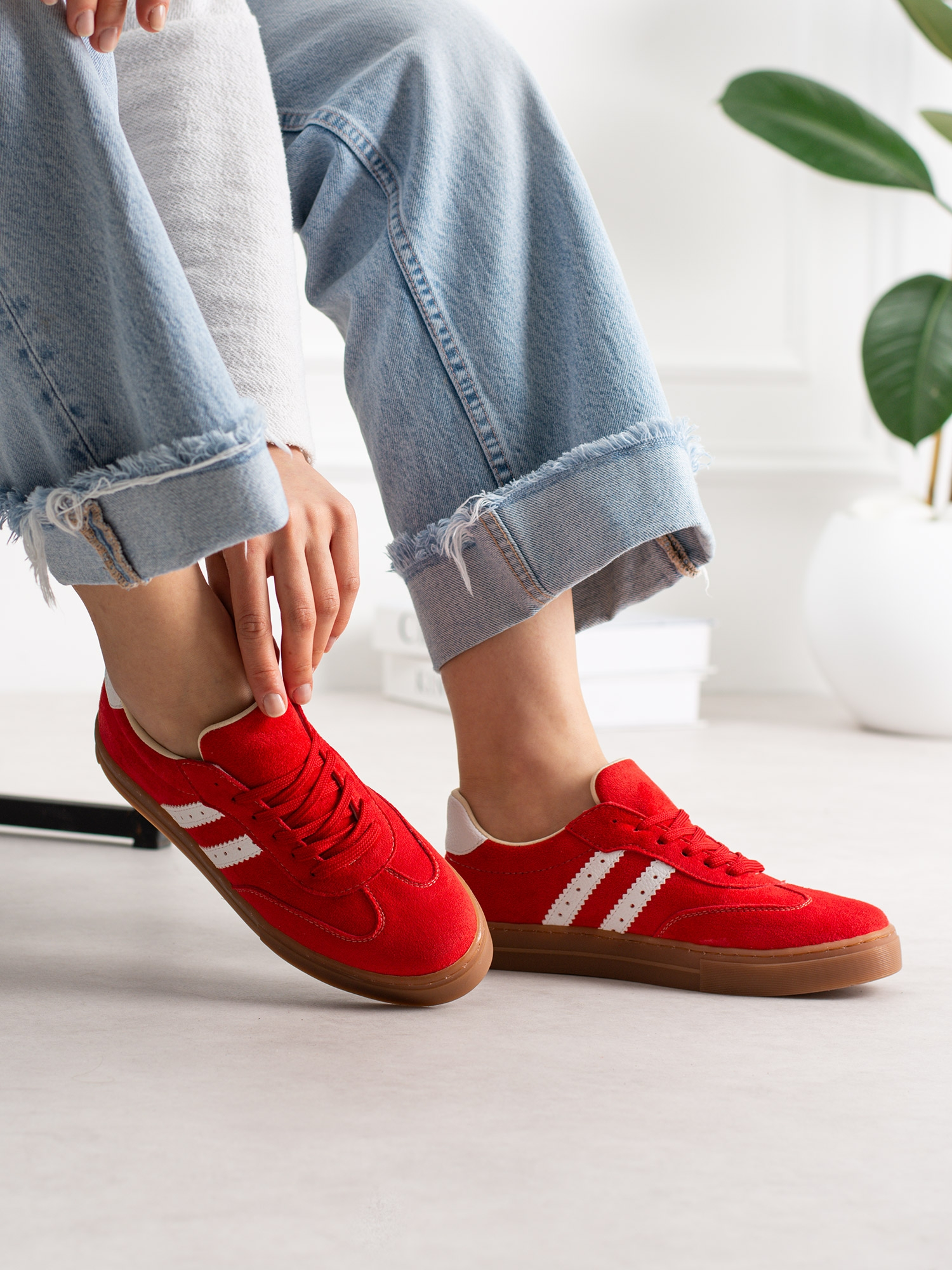 LUCCA Kırmızı Süet Kadın Sneakers