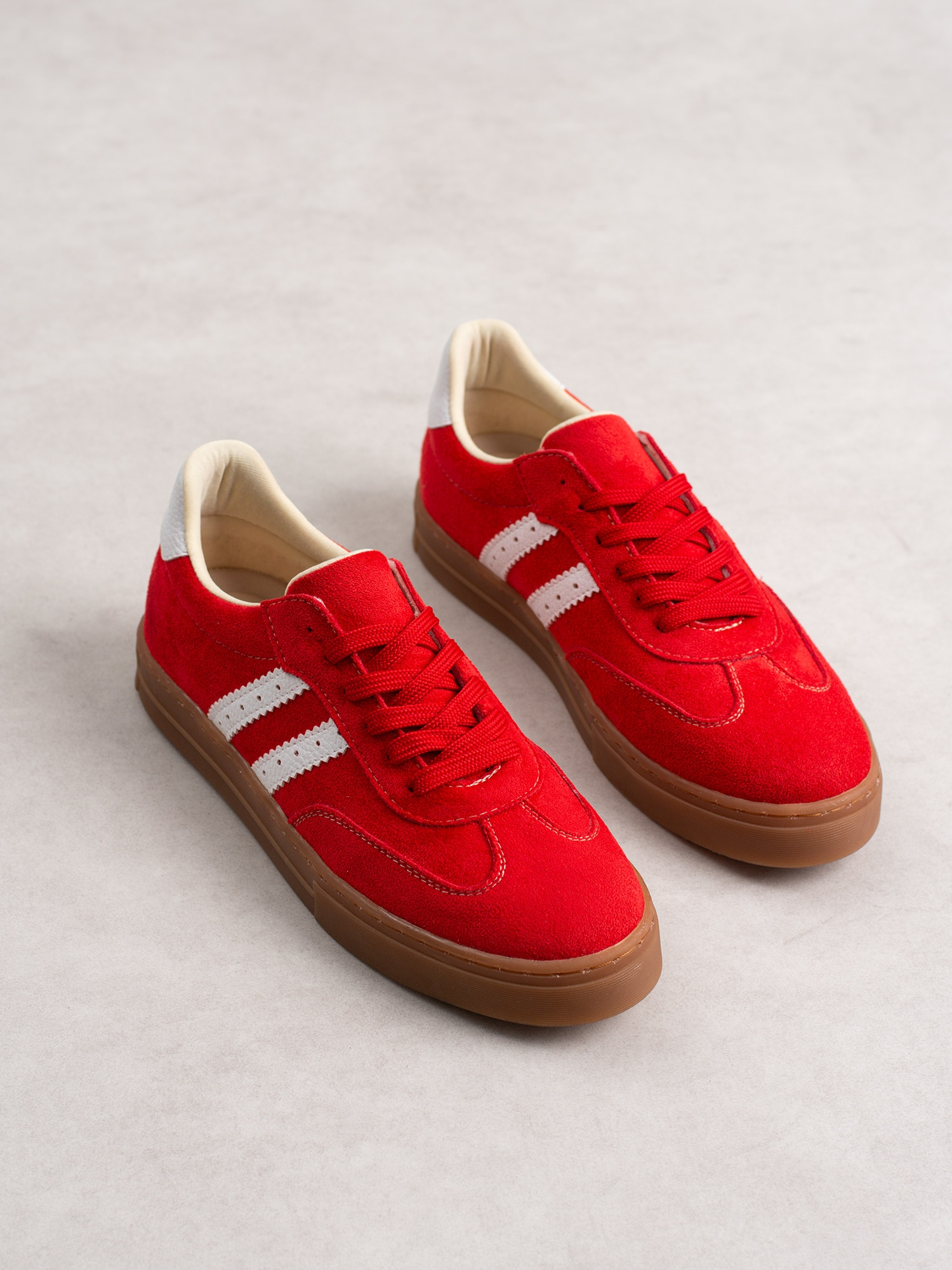 LUCCA Kırmızı Süet Kadın Sneakers