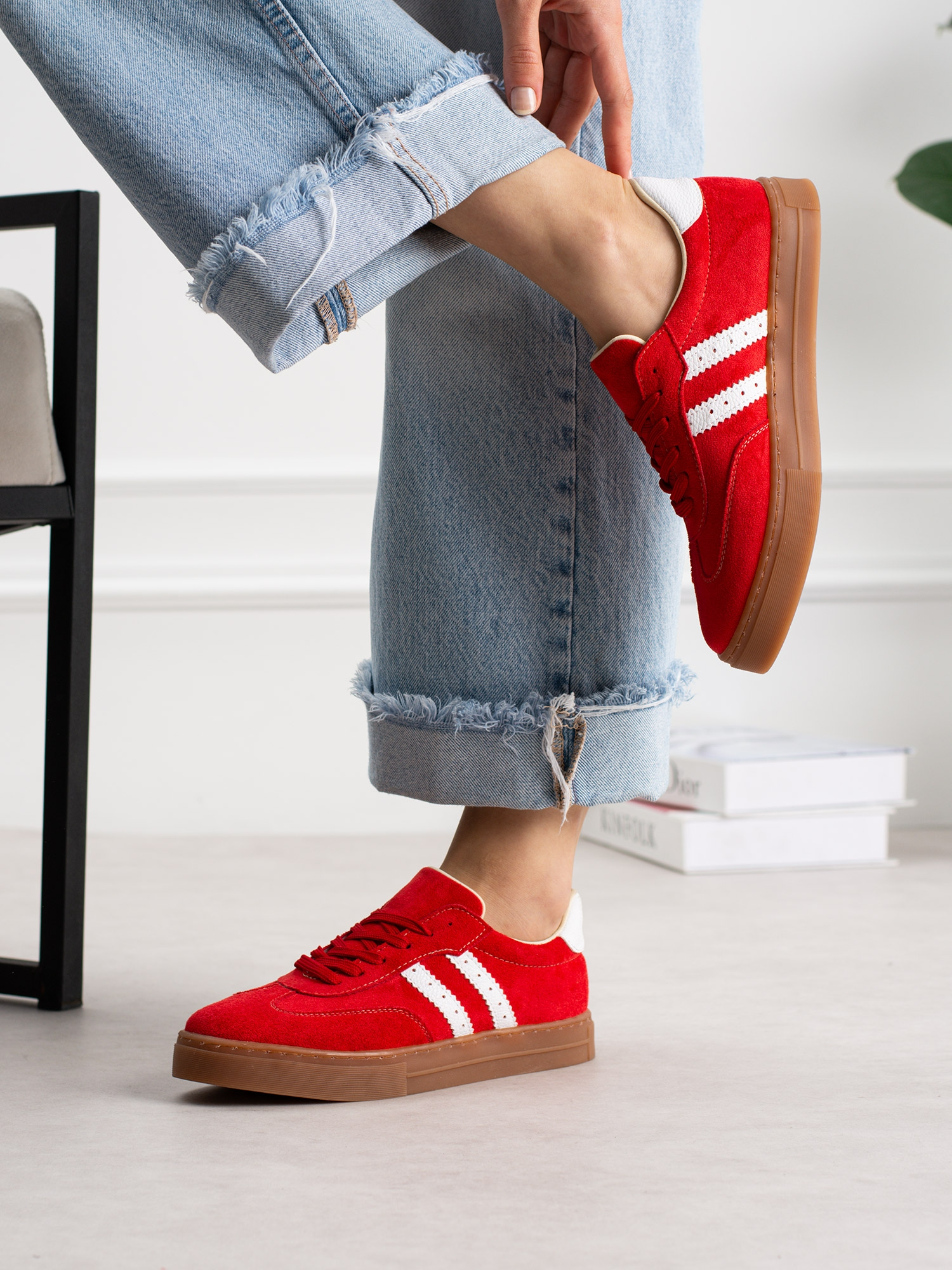LUCCA Kırmızı Süet Kadın Sneakers
