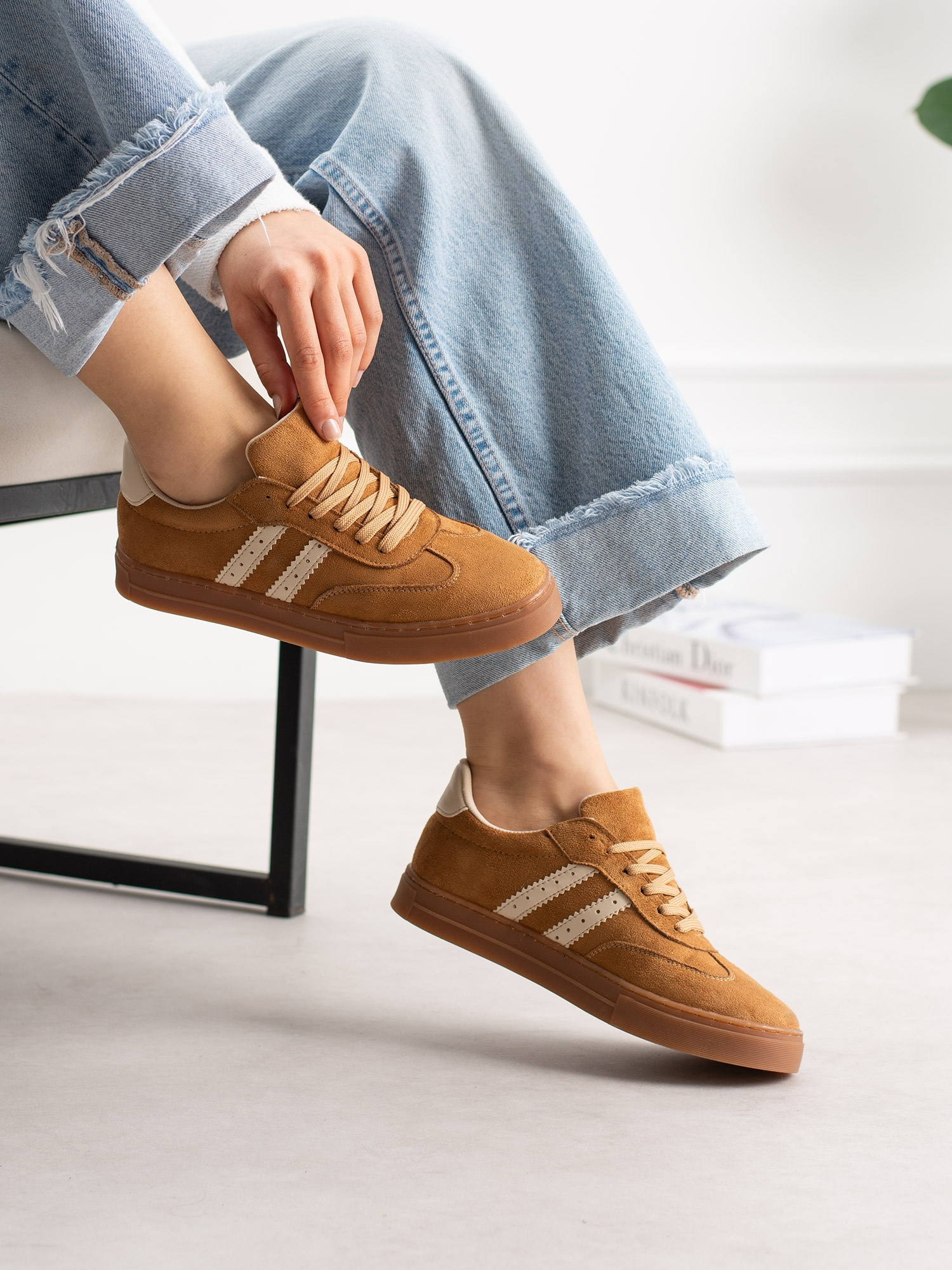 LUCCA Taba Süet Kadın Sneakers