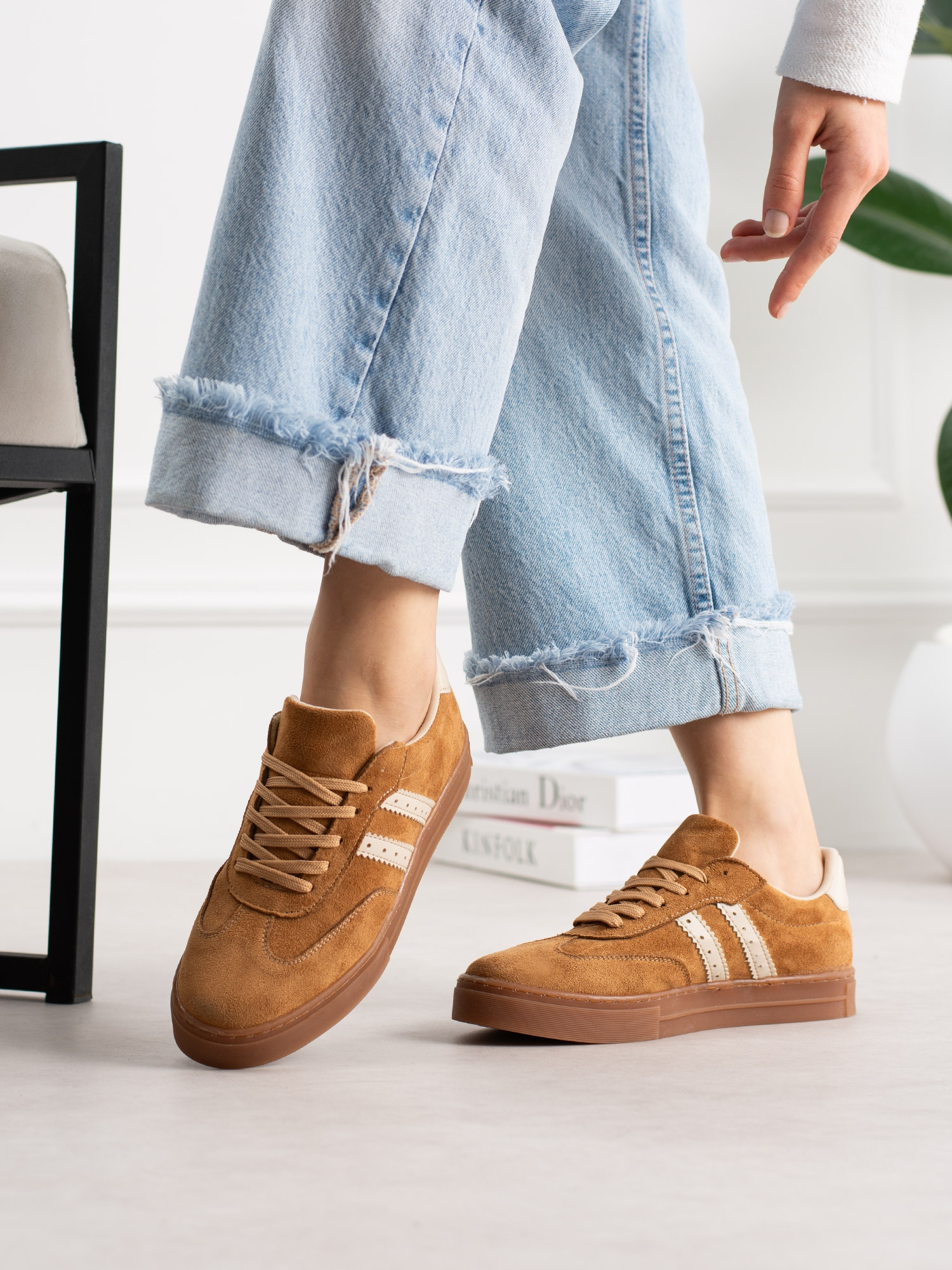 LUCCA Taba Süet Kadın Sneakers