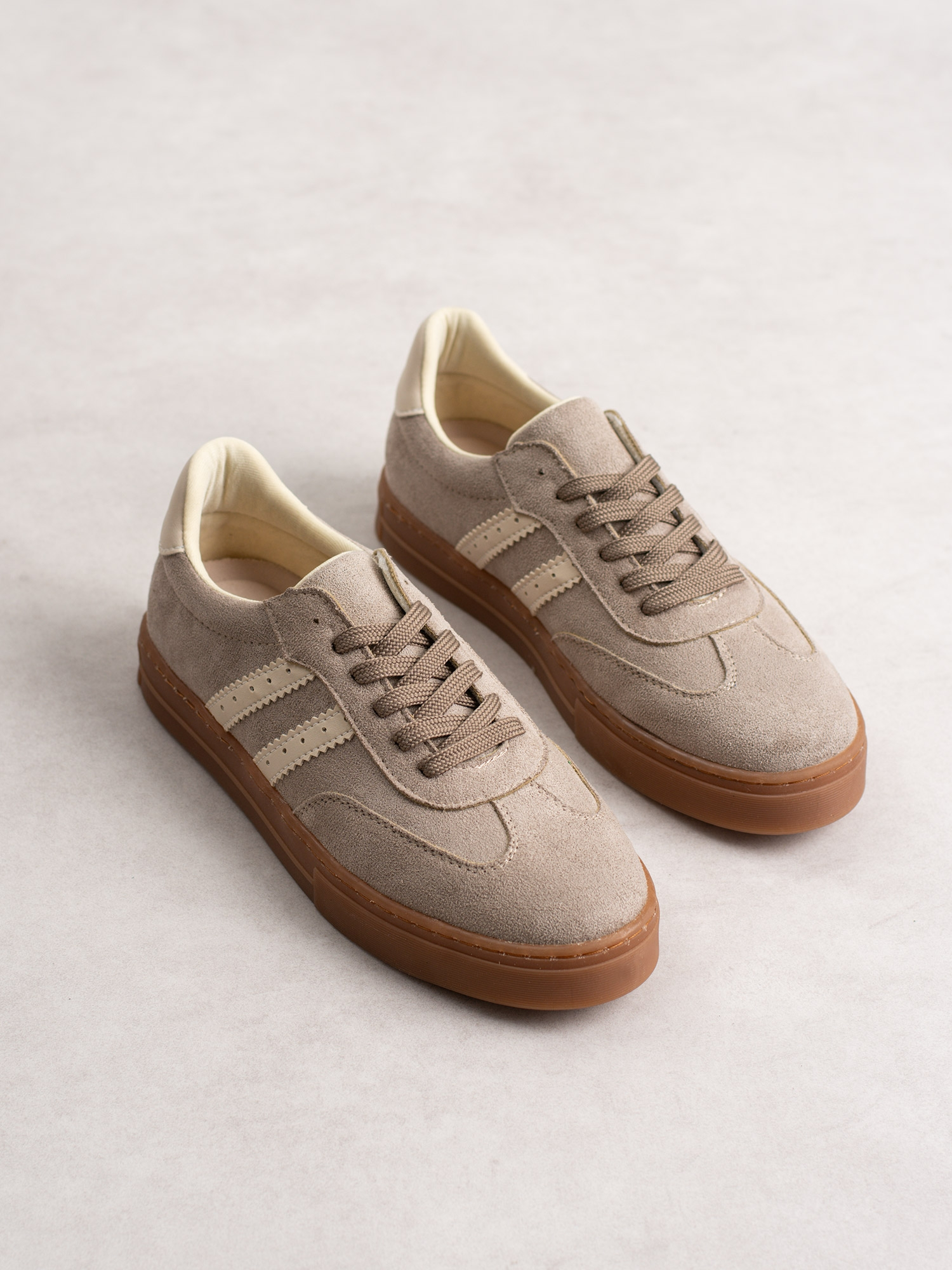 LUCCA Vizon Süet Kadın Sneakers