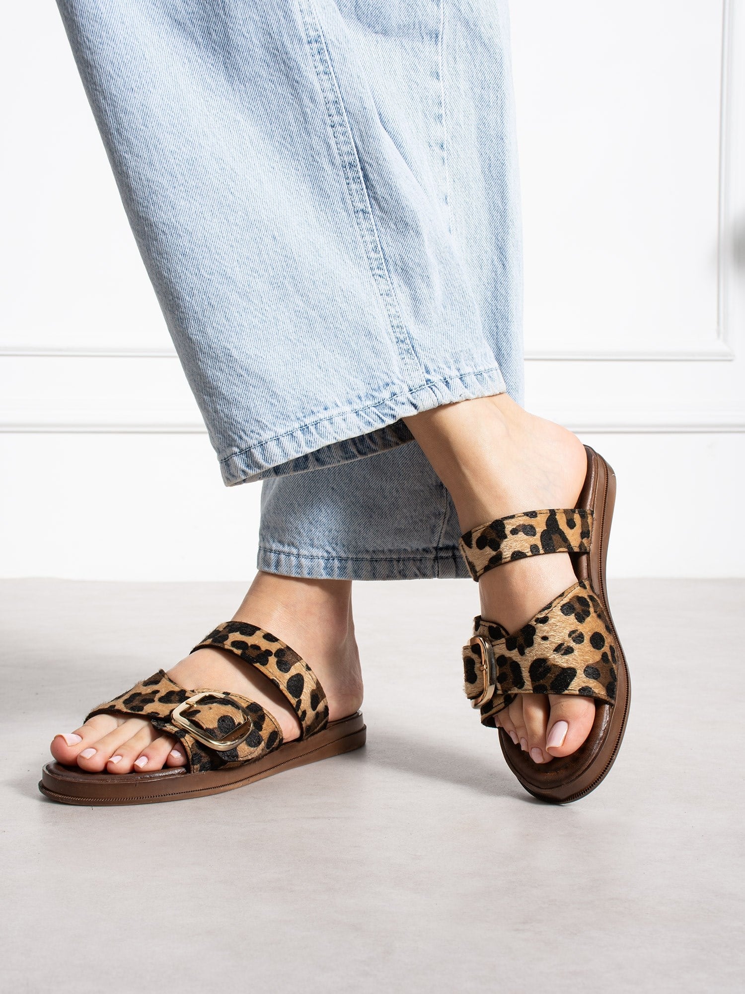 MARNİ Leopar Toka Detaylı Kadın Terlik