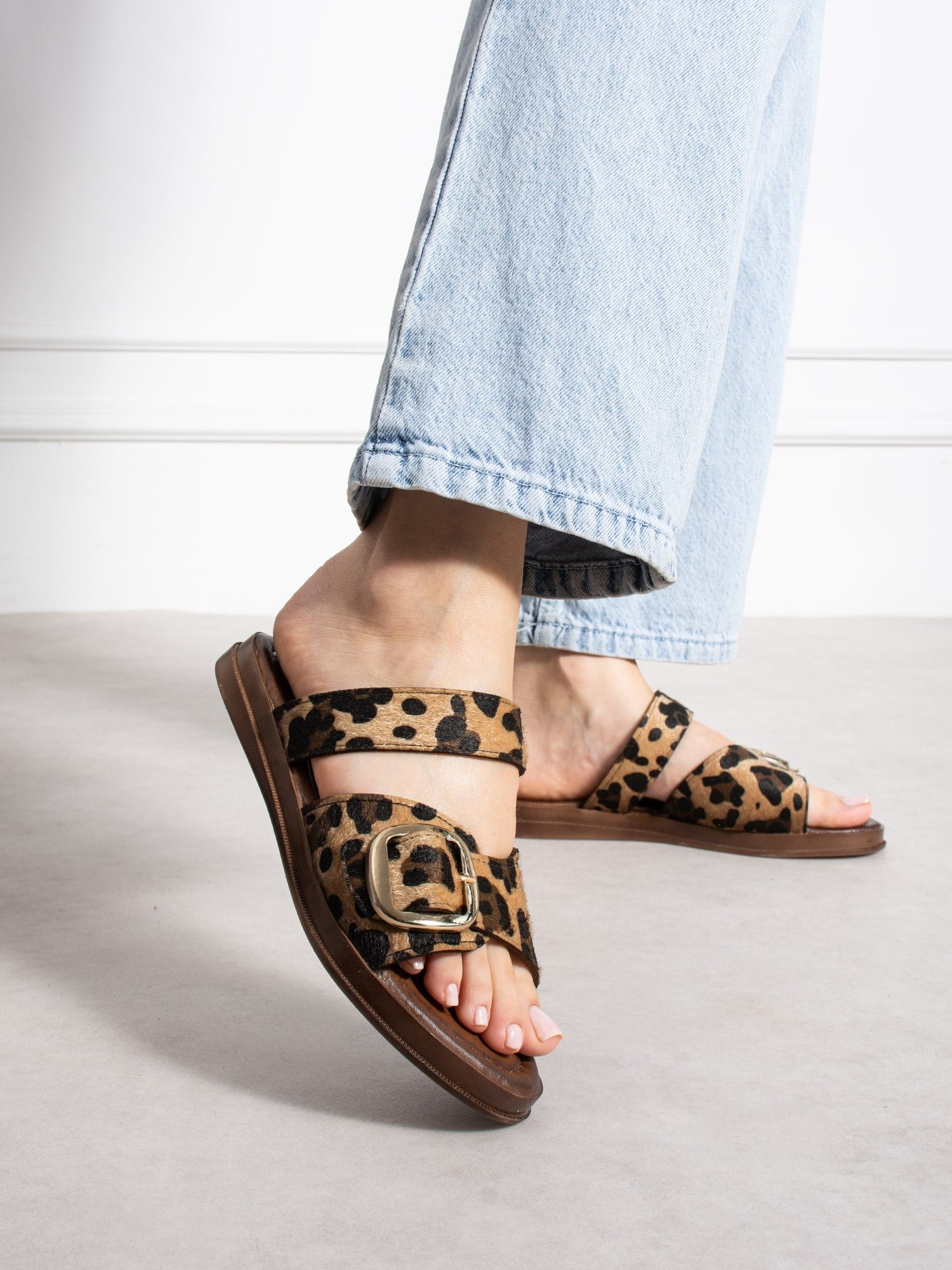MARNİ Leopar Toka Detaylı Kadın Terlik