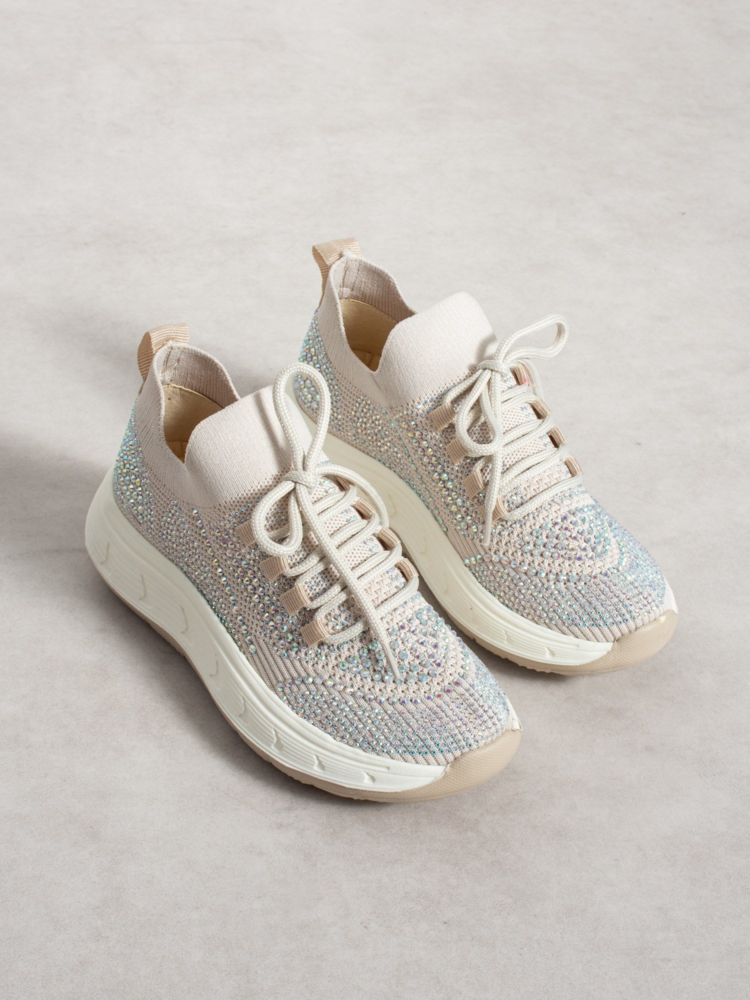 OHRİD Krem Taşlı Kadın Sneakers
