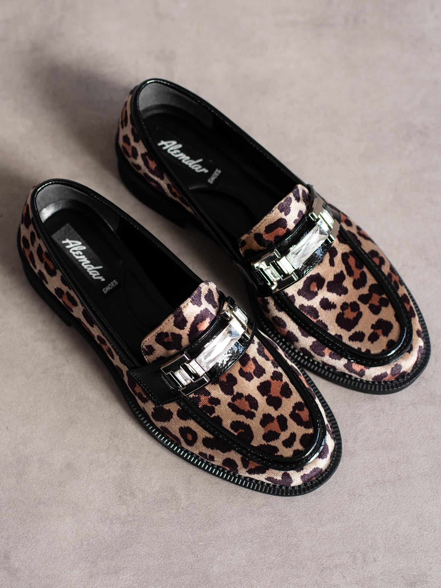 PİER Siyah Leopar Kadın Loafer