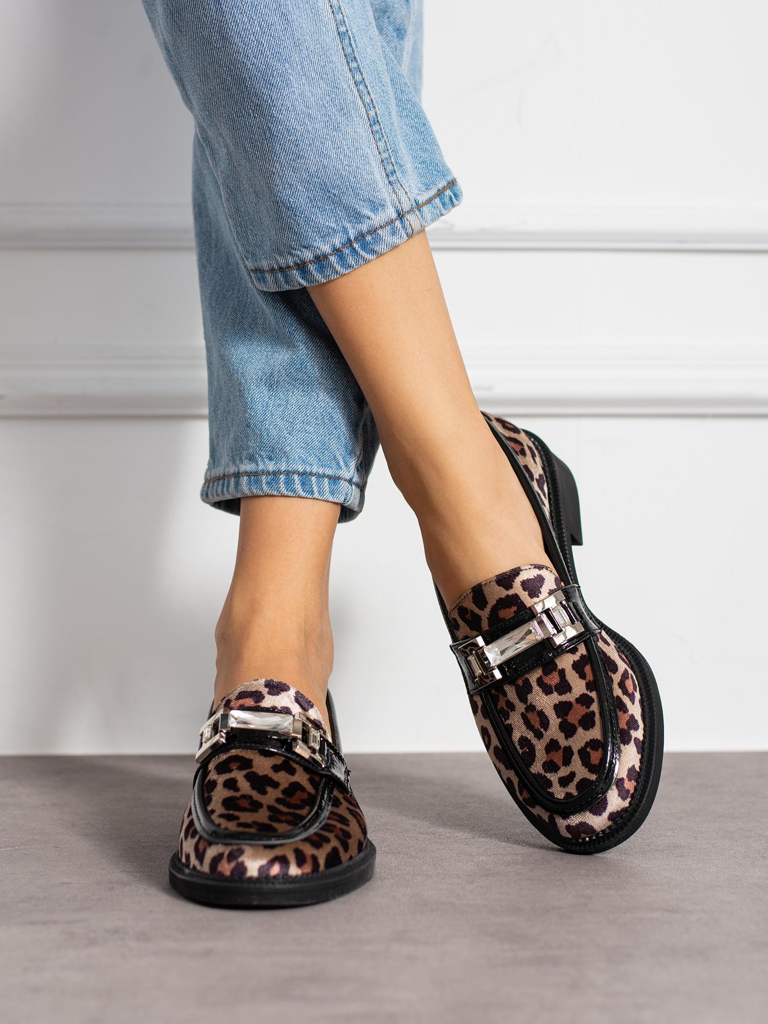 PİER Siyah Leopar Kadın Loafer