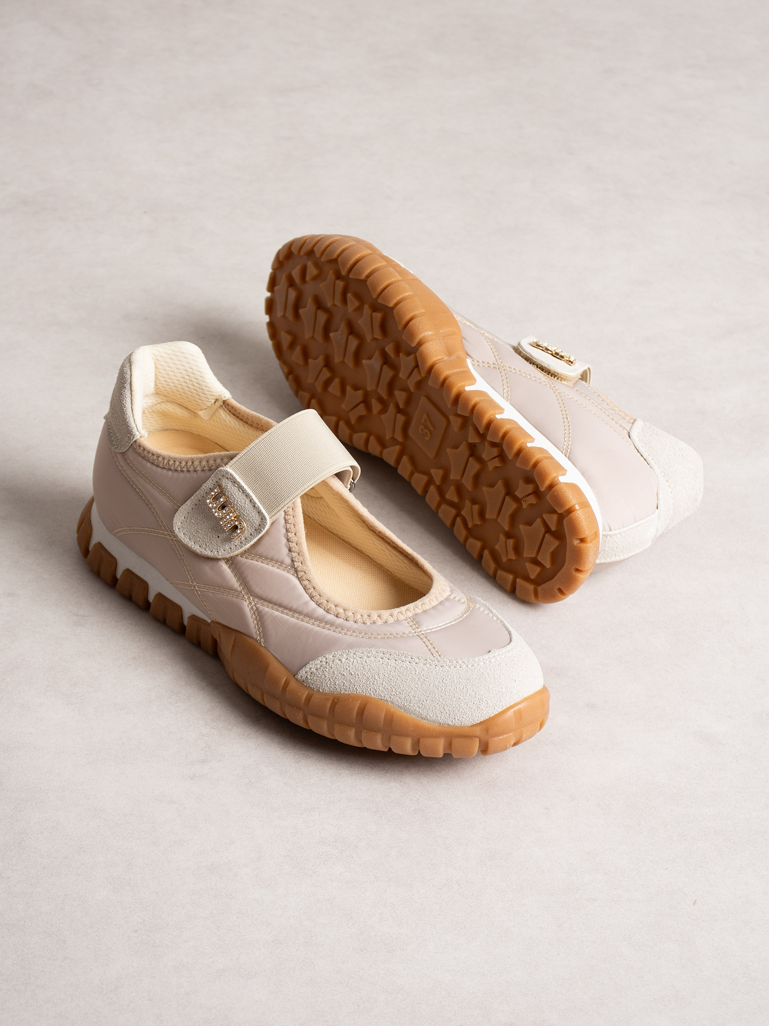 SARTO Krem Cırtlı Kadın Sneakers