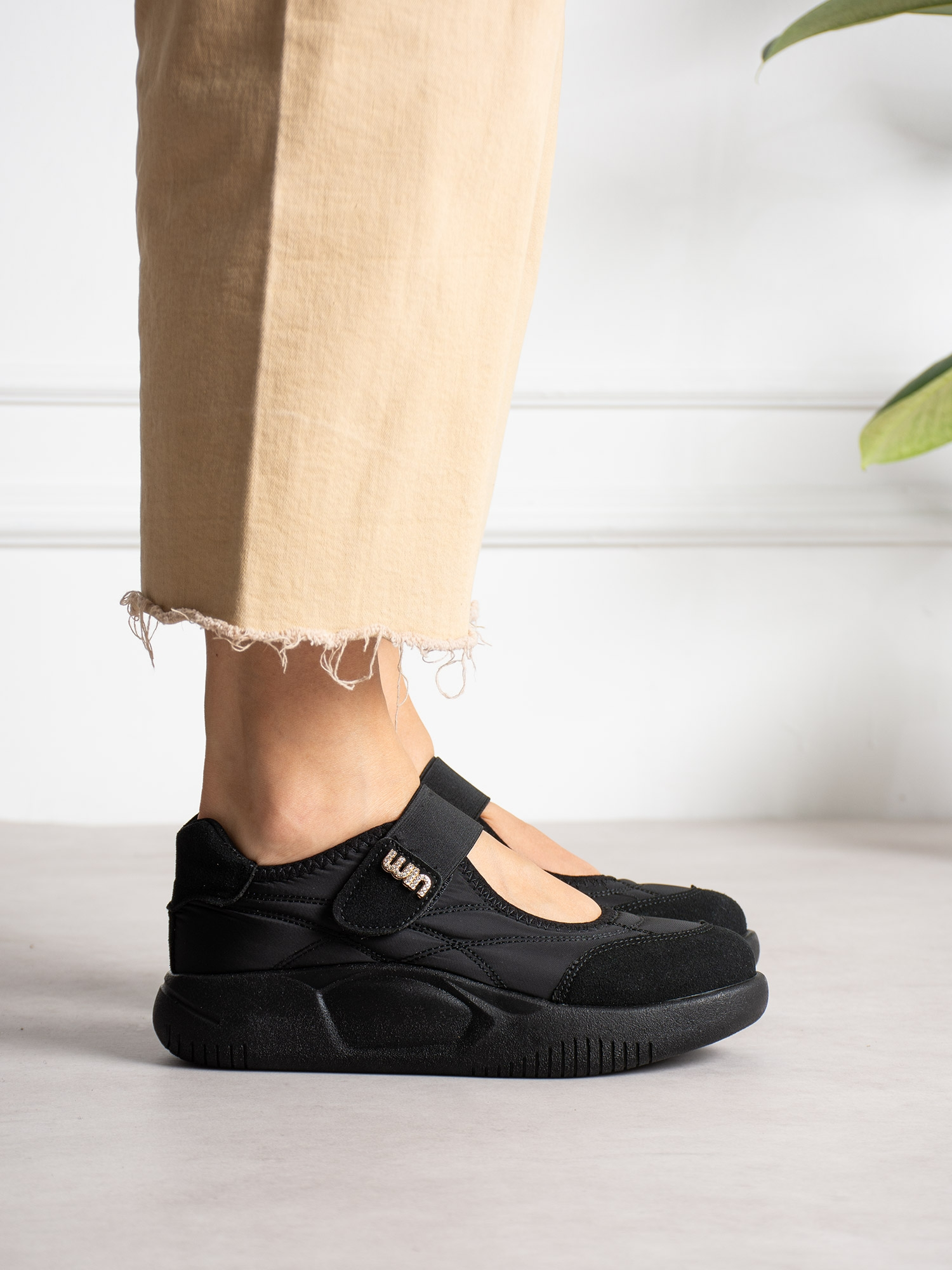 SCALA Siyah Cırtlı Kadın Sneakers