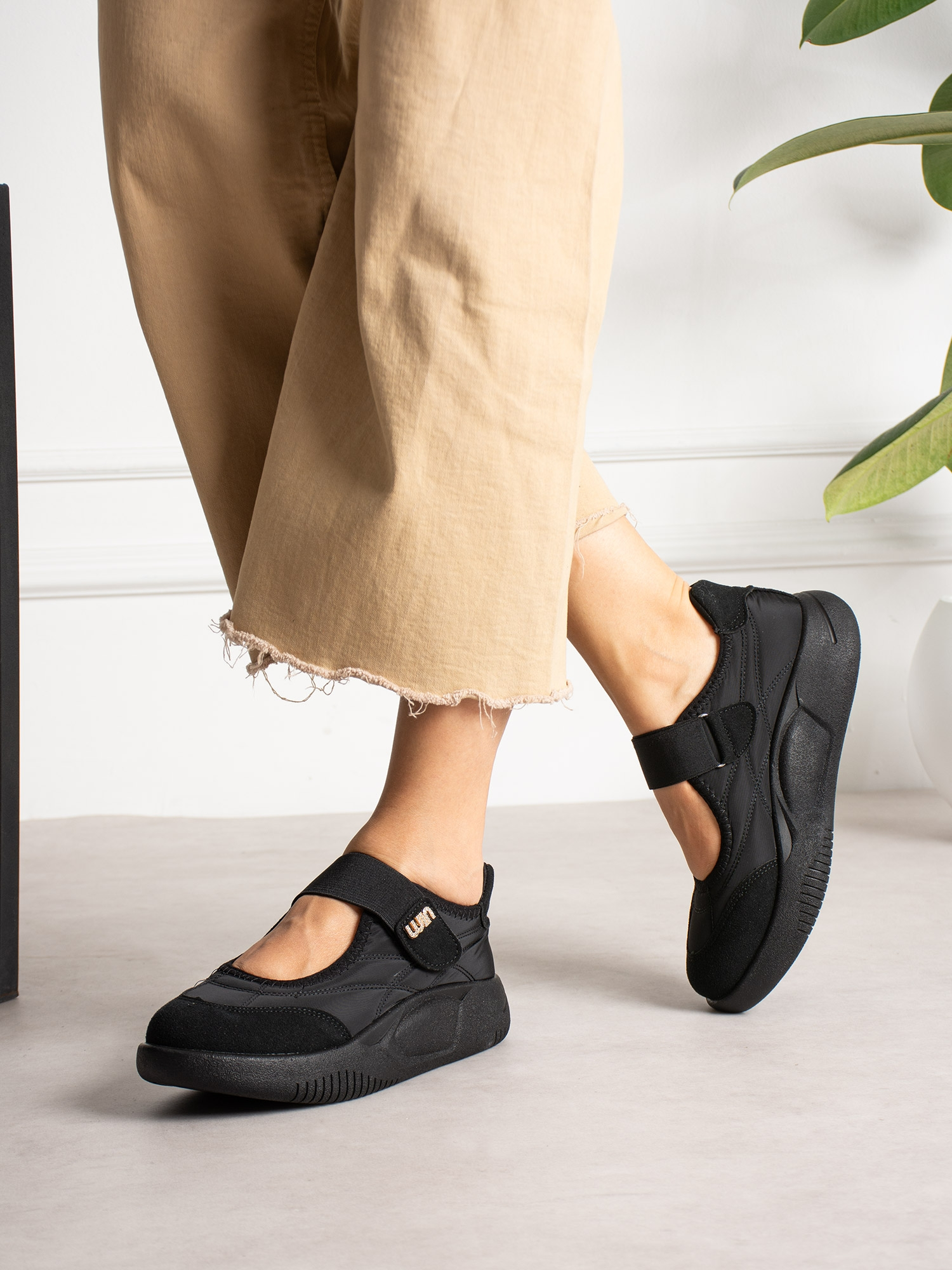 SCALA Siyah Cırtlı Kadın Sneakers