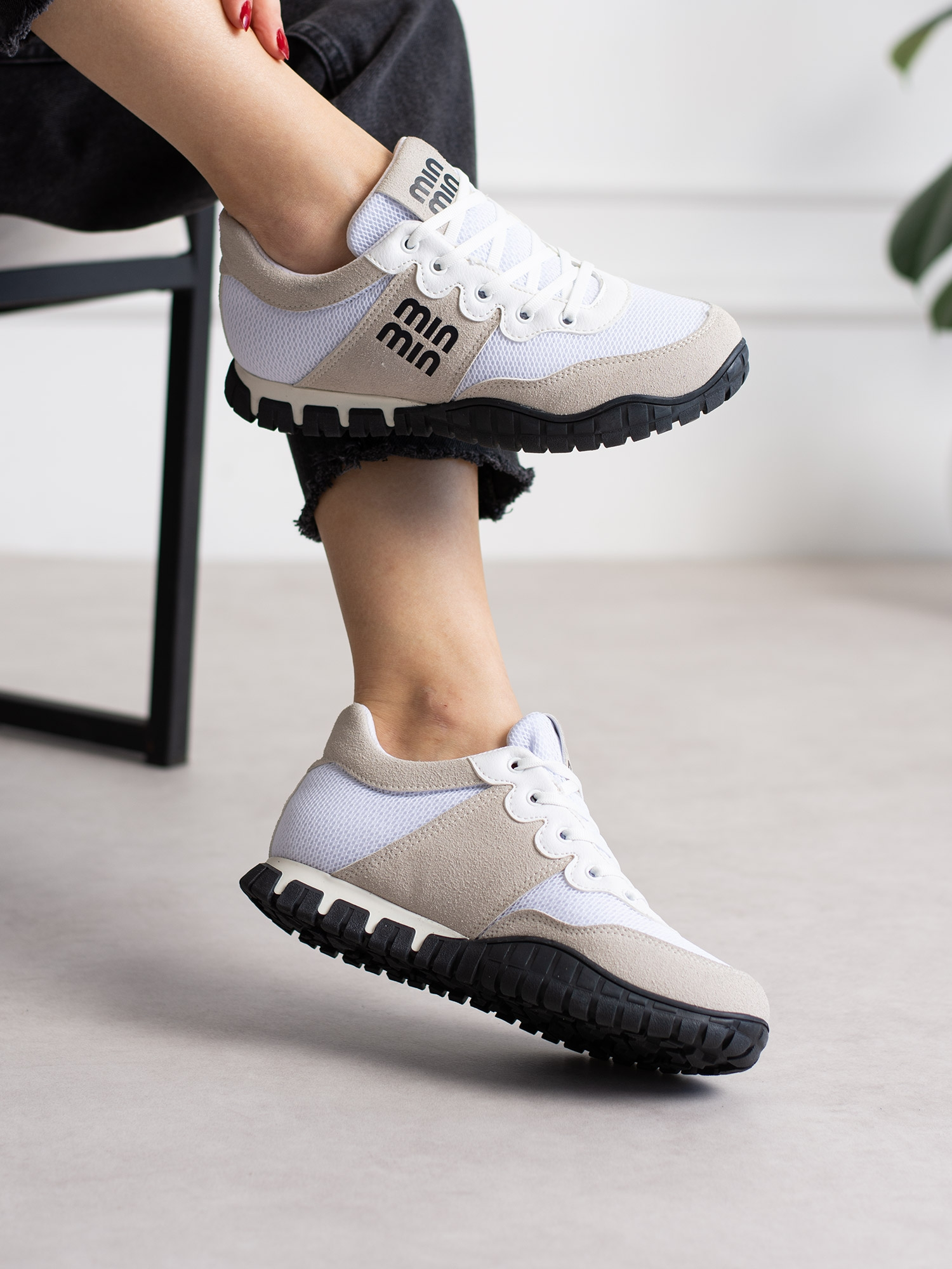 SELMORA Beyaz Bağcıklı Kadın Sneakers