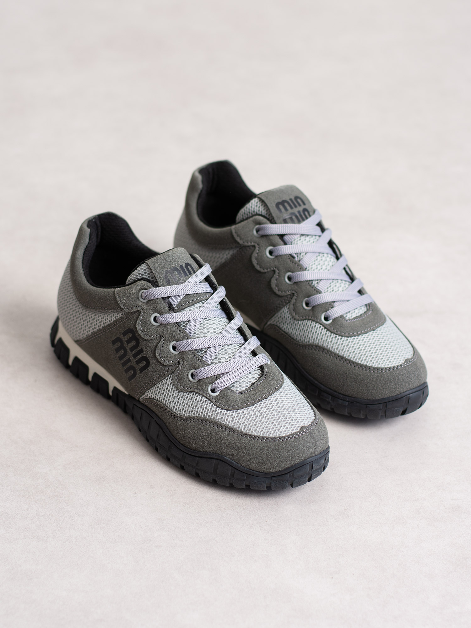 SELMORA Gri Bağcıklı Kadın Sneakers