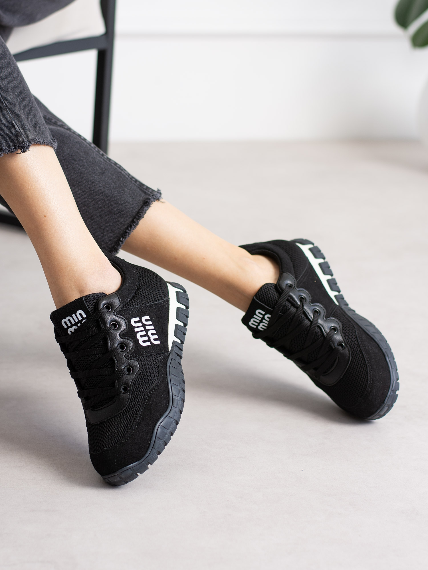 SELMORA Siyah Bağcıklı Kadın Sneakers