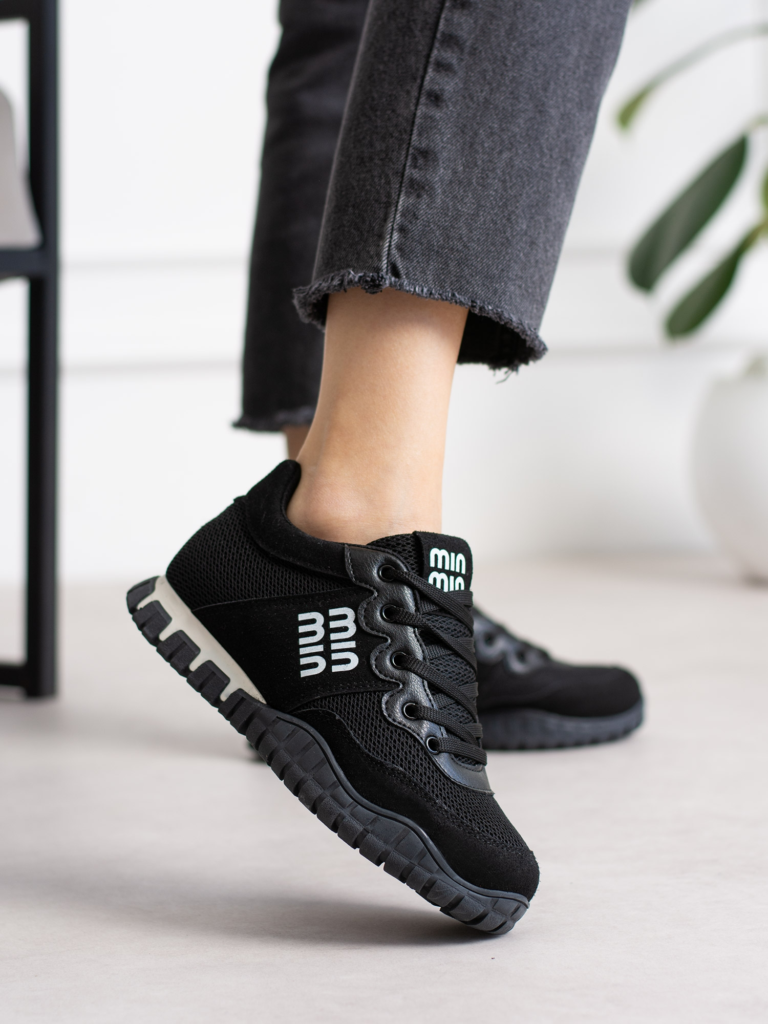 SELMORA Siyah Bağcıklı Kadın Sneakers