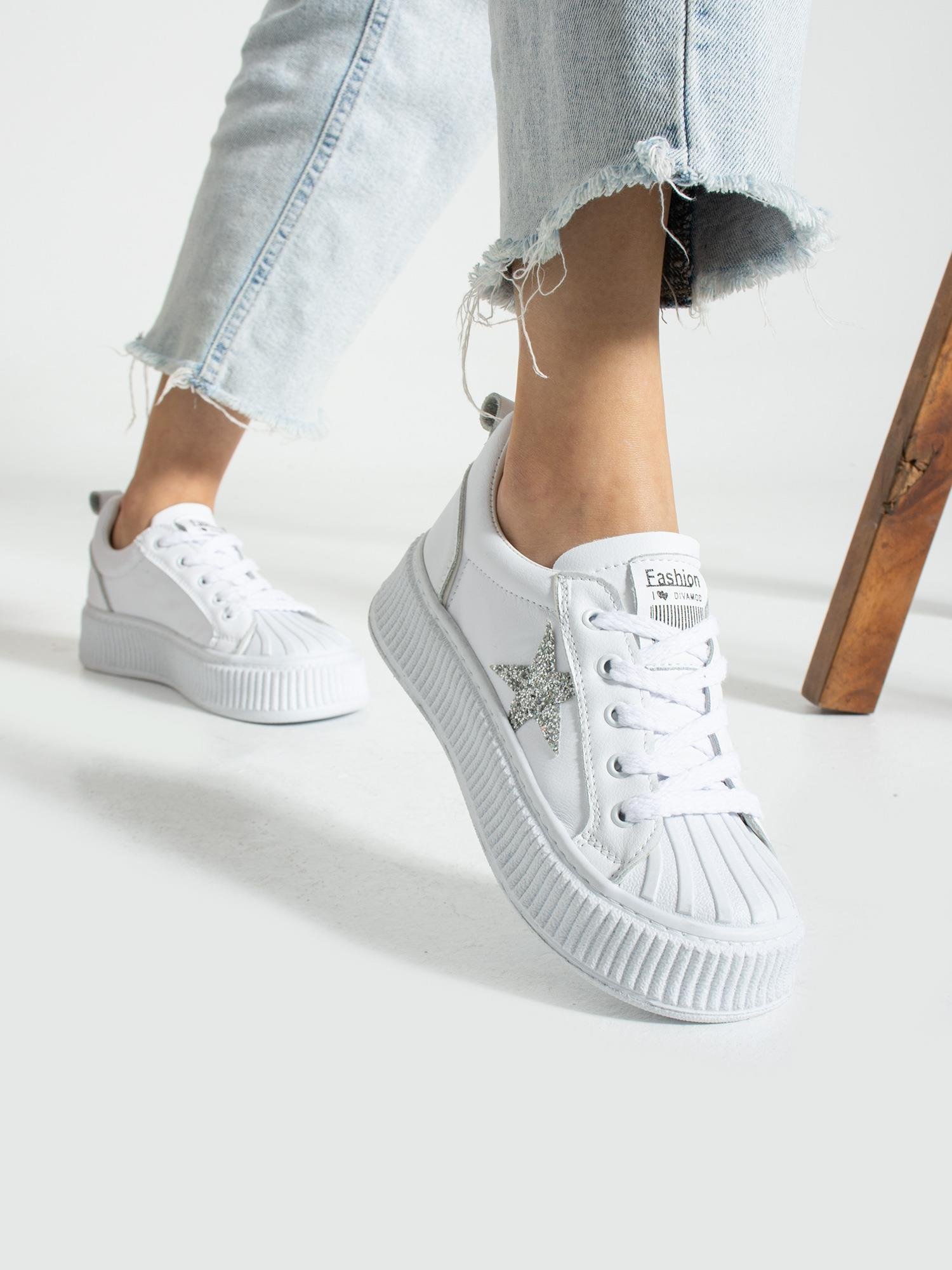 STAR Beyaz Yıldız Detay Kadın Sneakers