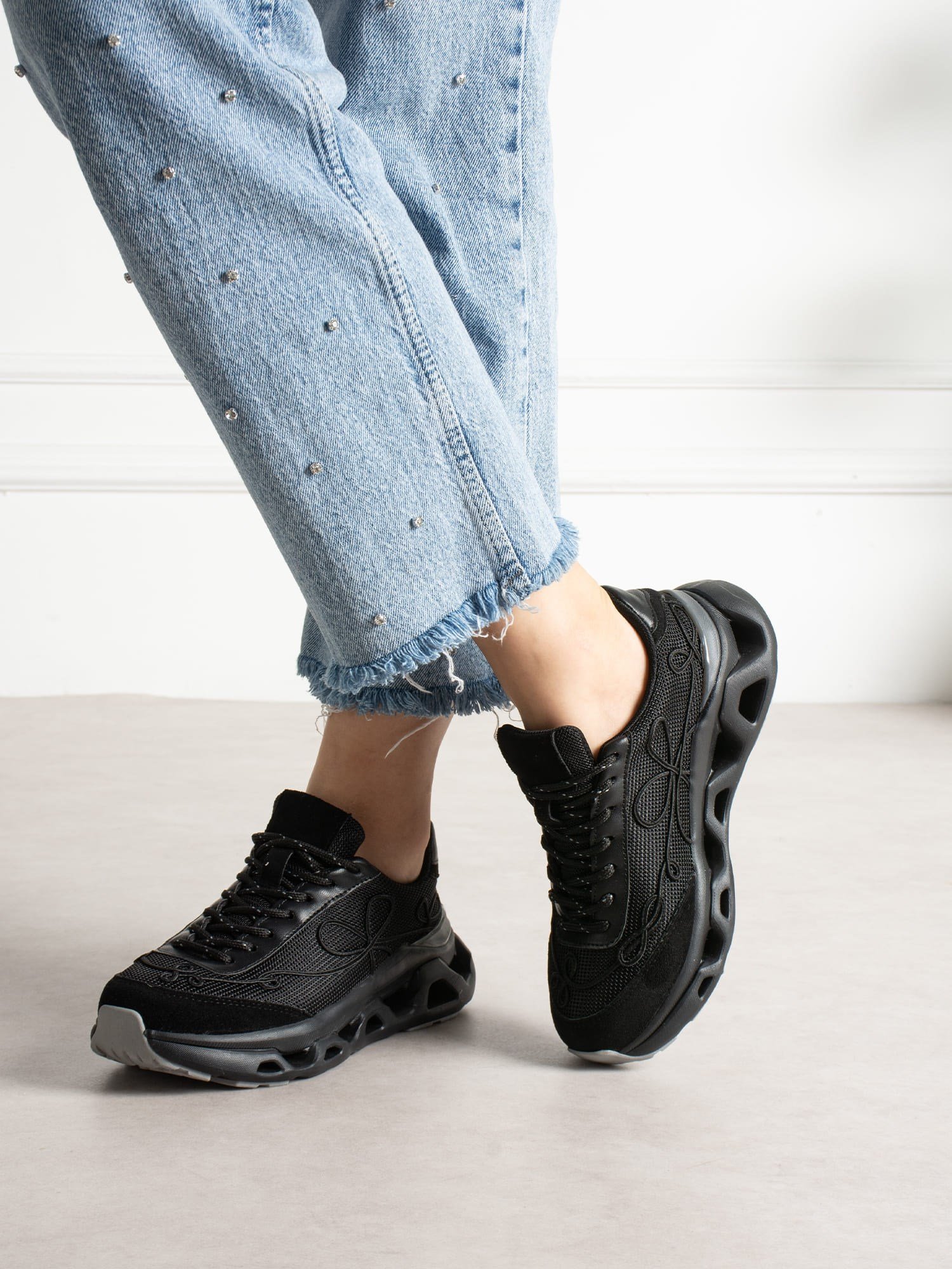 TOMRİS Siyah Kadın Sneakers