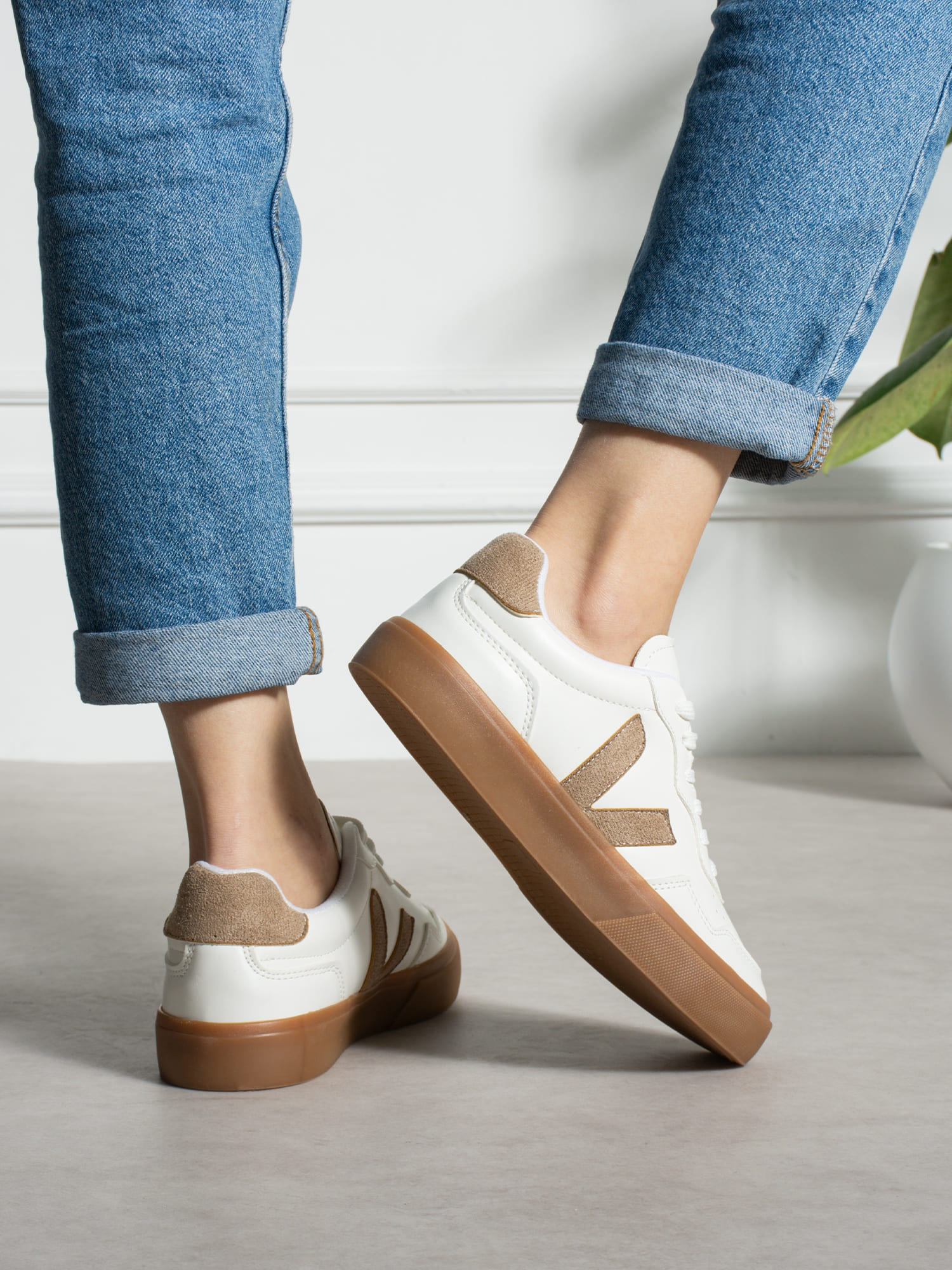 VENTO Beyaz-Vizon Kadın Sneakers