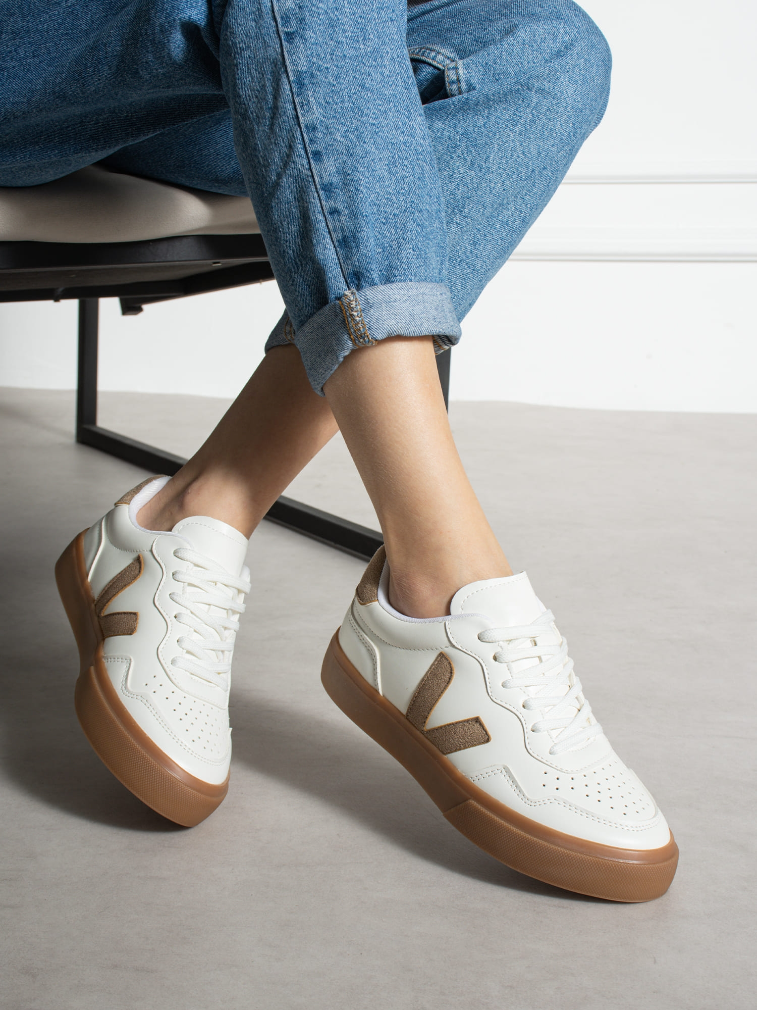 VENTO Beyaz-Vizon Kadın Sneakers
