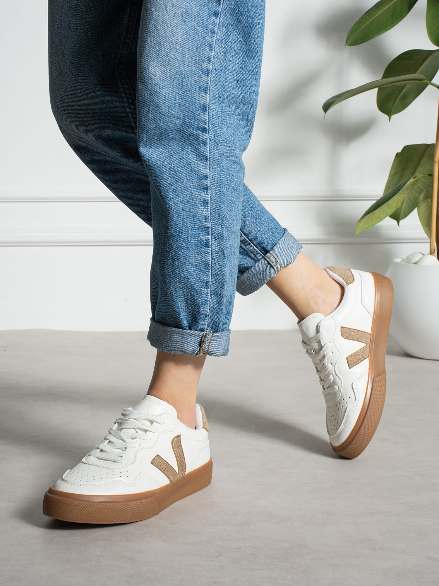 VENTO Beyaz-Vizon Kadın Sneakers